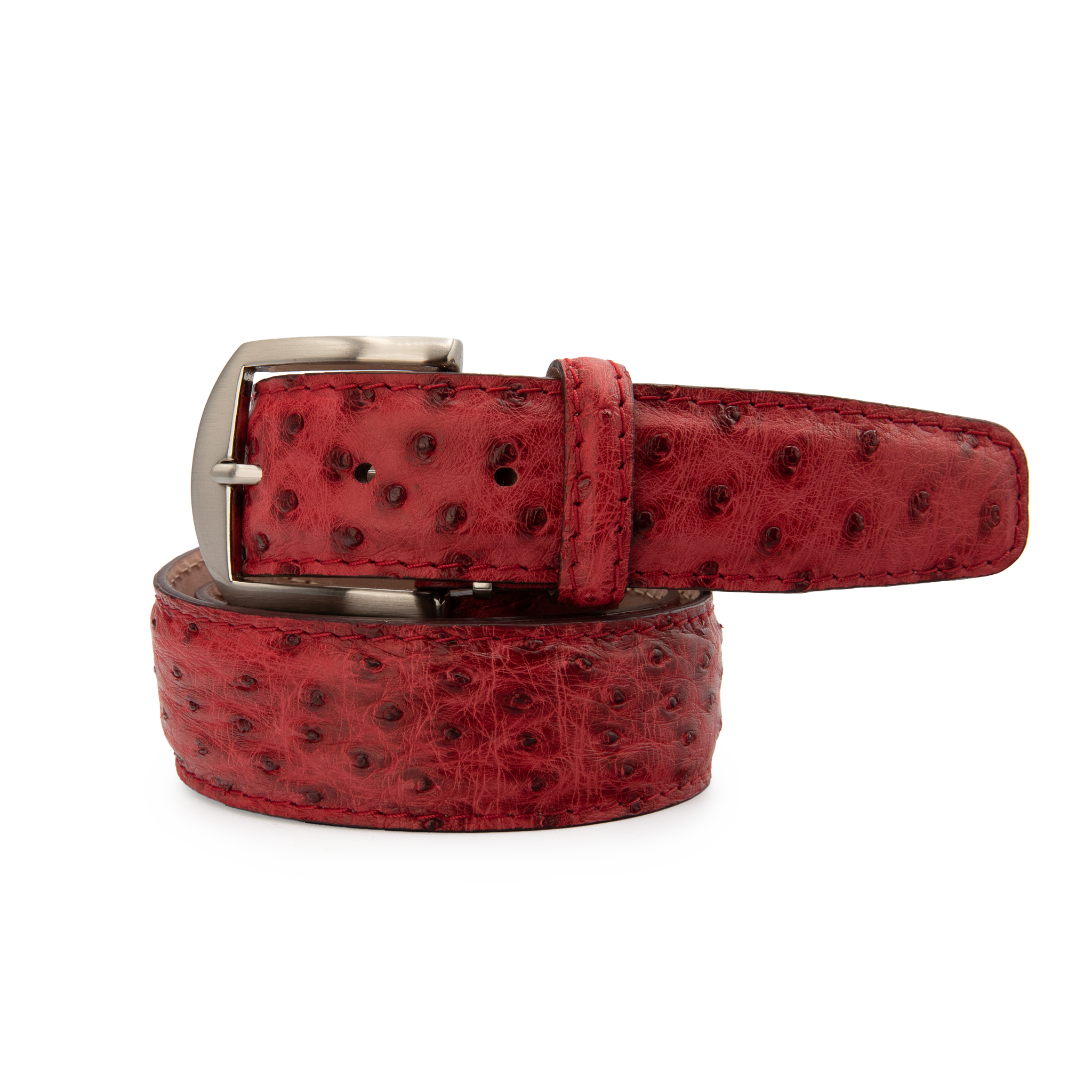 Genuine Ostrich - Antique Red