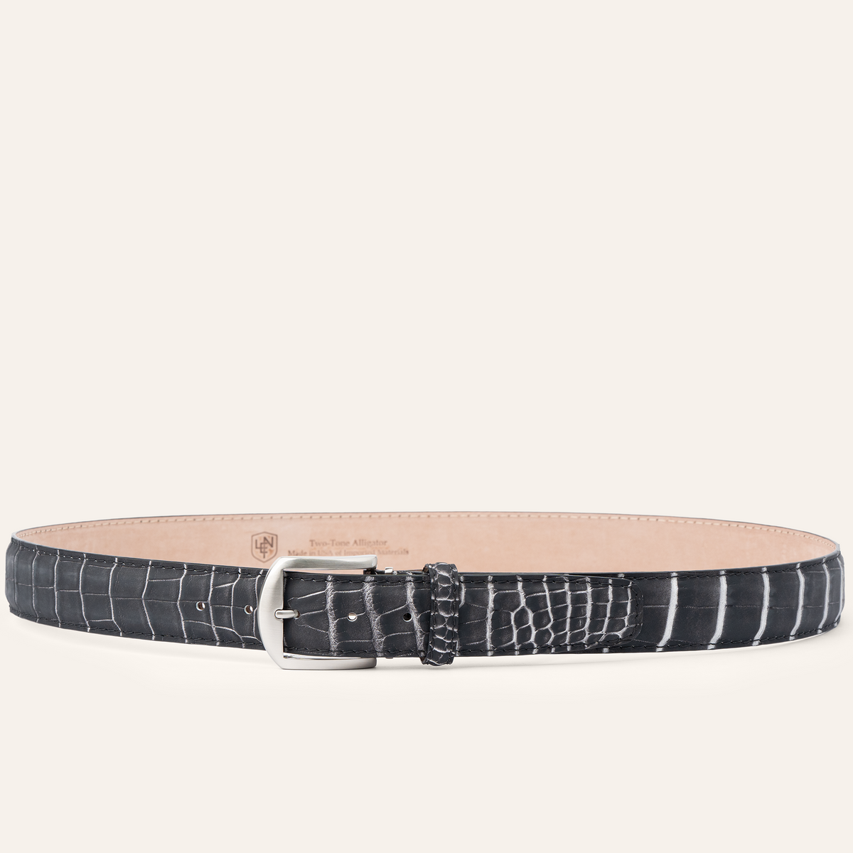 Ultra-Matte Two-Tone American Alligator - Black & White