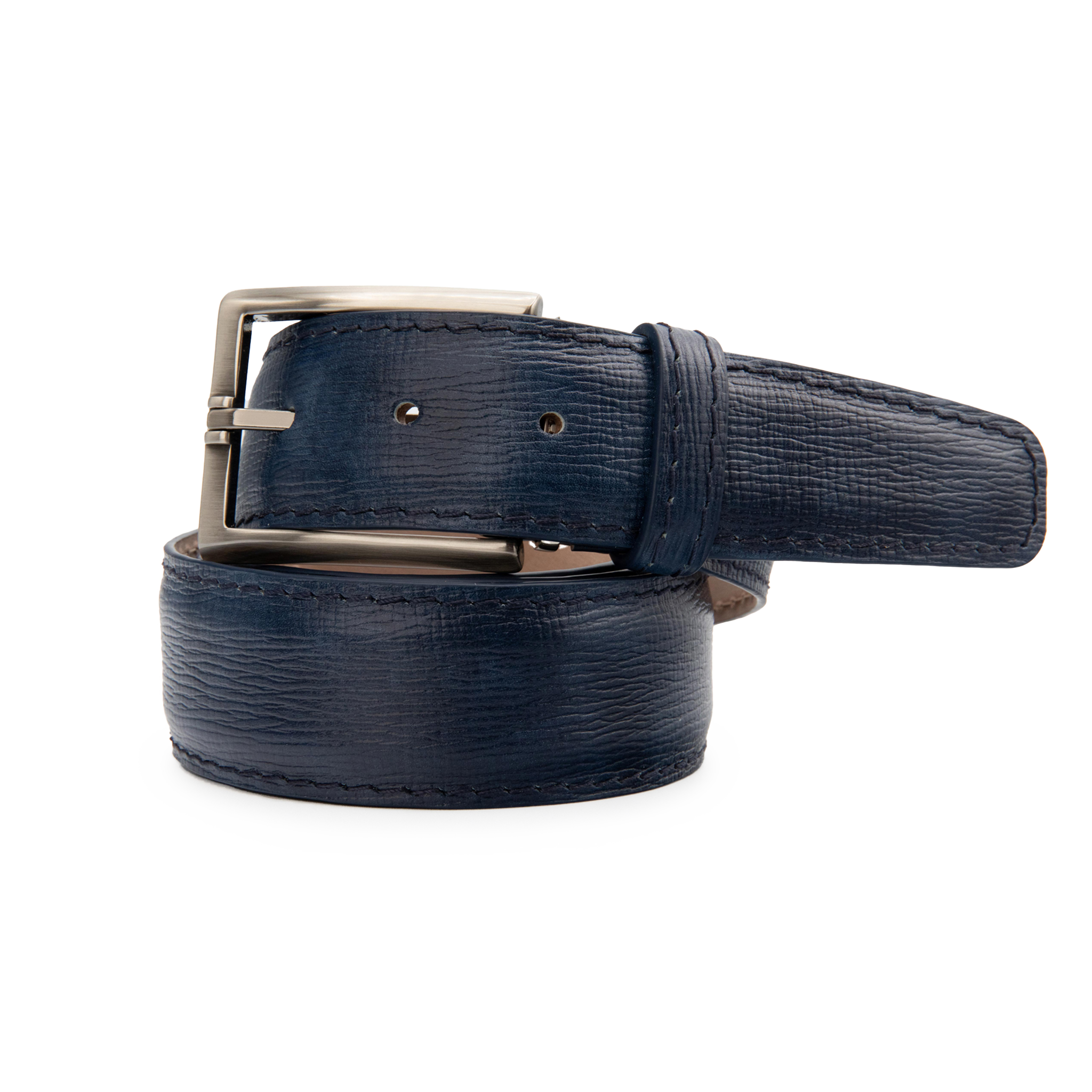 Italian Textured Calf 40mm - Denim