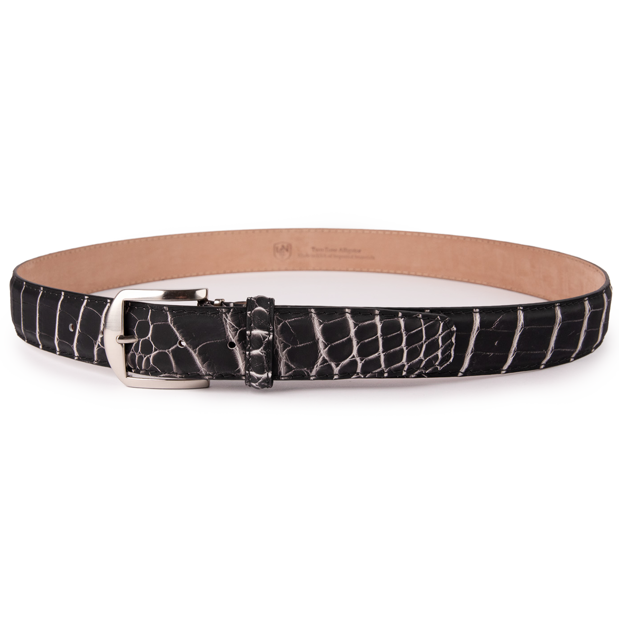 Ultra-Matte Two-Tone American Alligator - Black & White