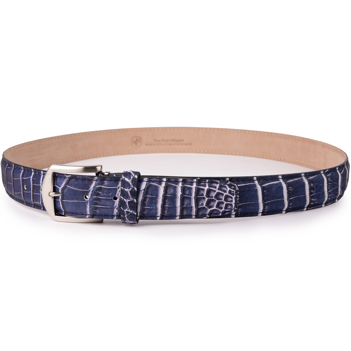 Ultra-Matte Two-Tone American Alligator - Ink & White