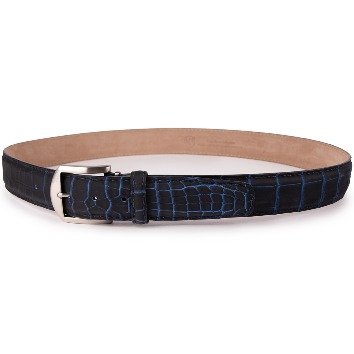 Ultra-Matte Two-Tone American Alligator - Navy & Sapphire Blue