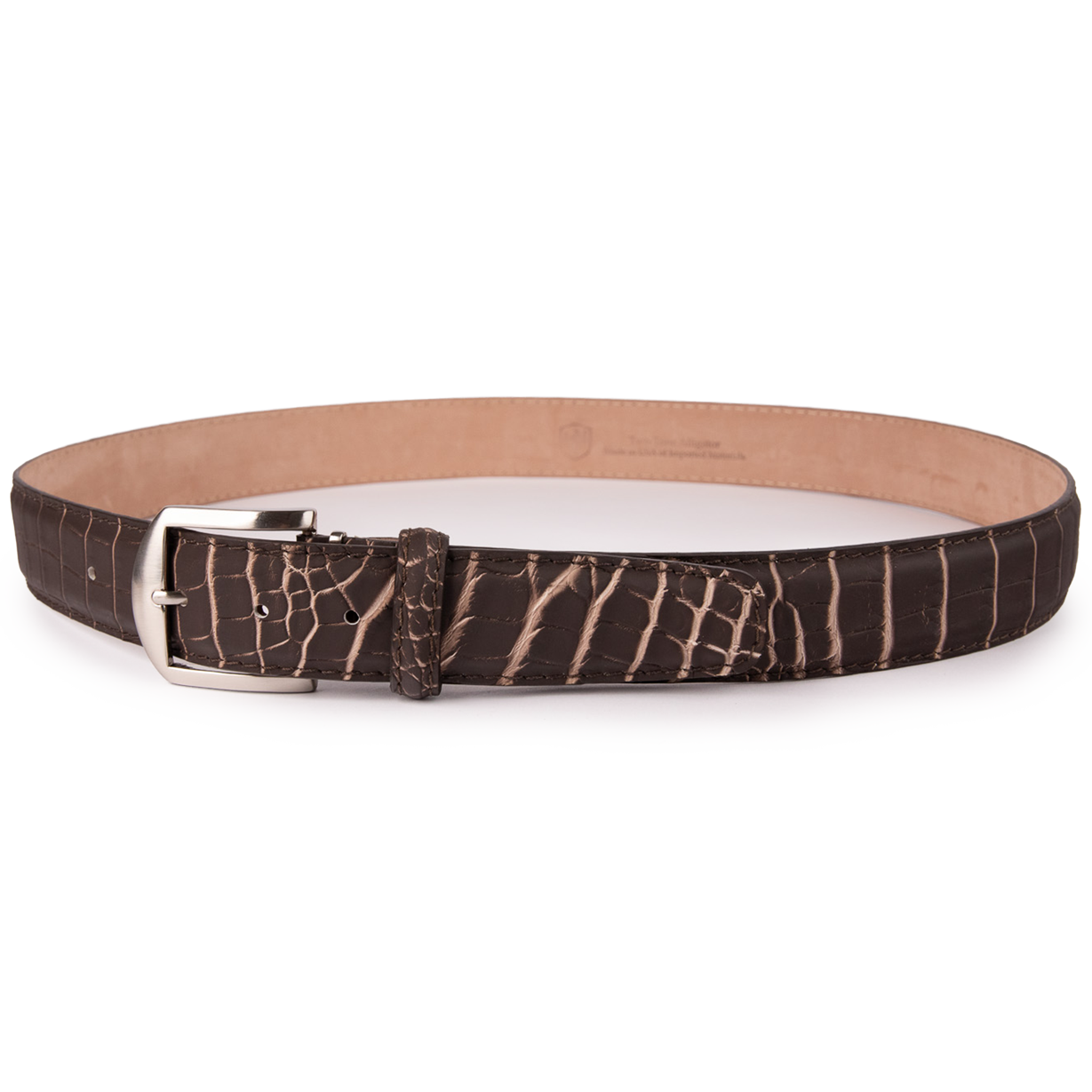 Ultra-Matte Two-Tone American Alligator - Whiskey & Beige