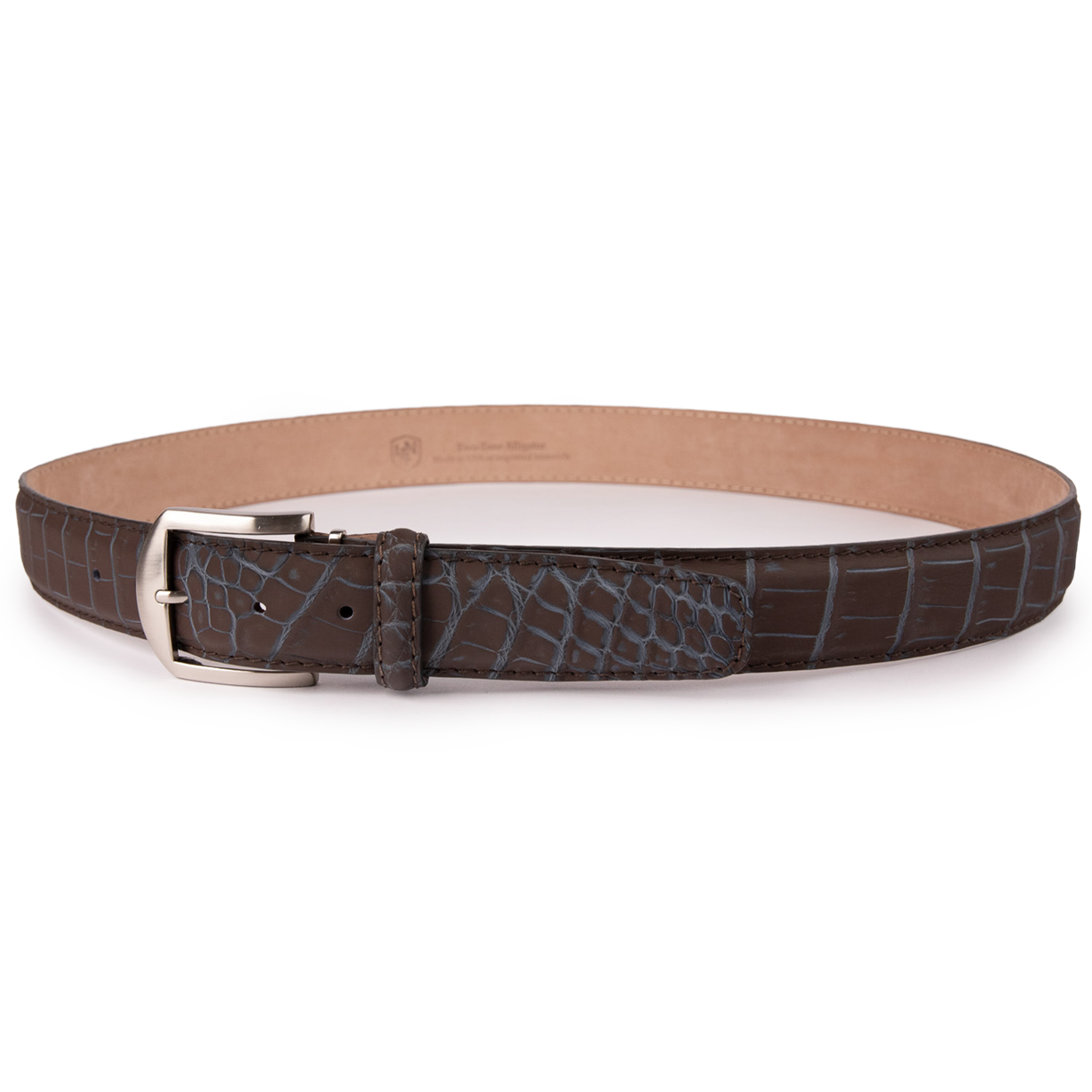 Ultra-Matte Two-Tone American Alligator - Whiskey & Denim