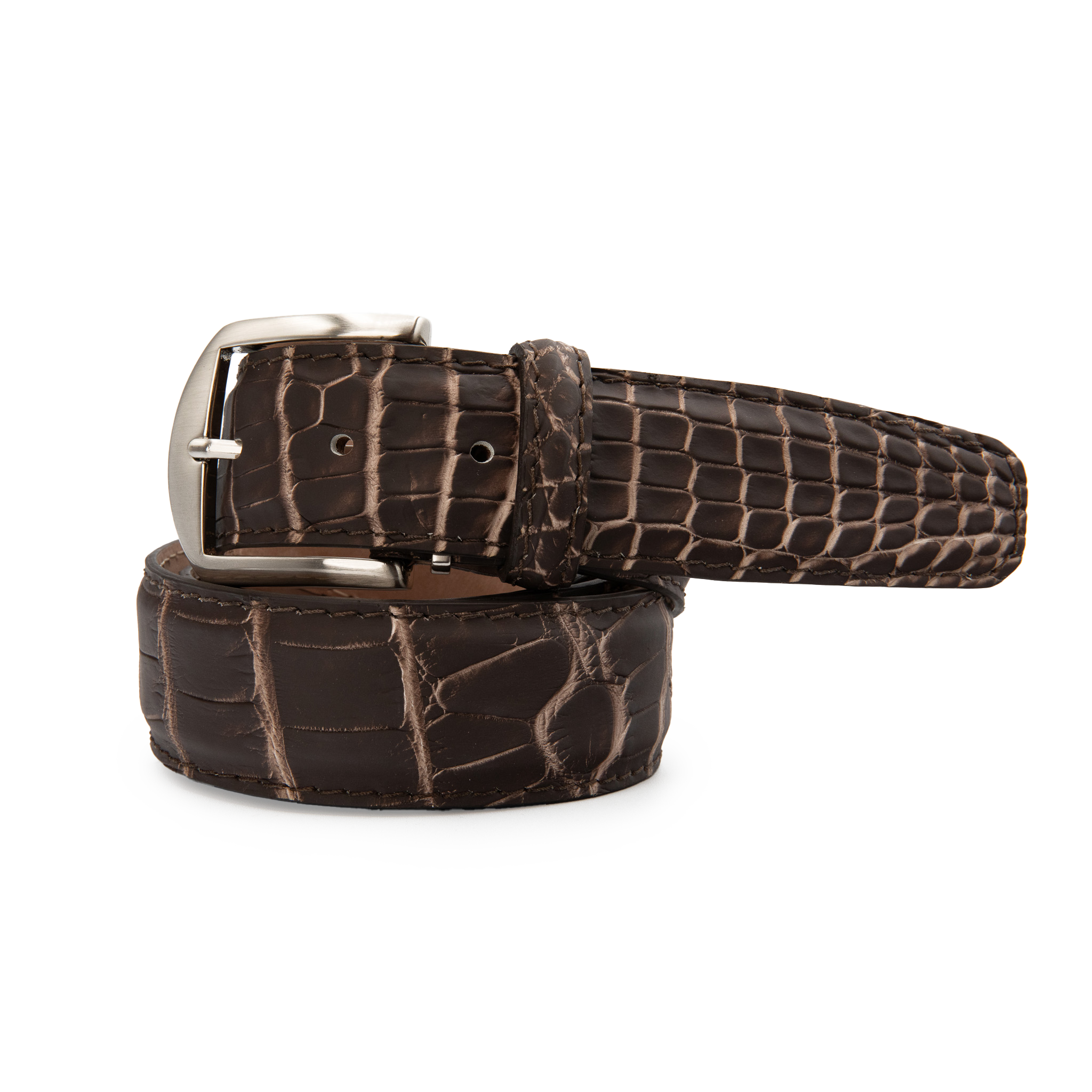 Ultra-Matte Two-Tone American Alligator - Whiskey & Beige