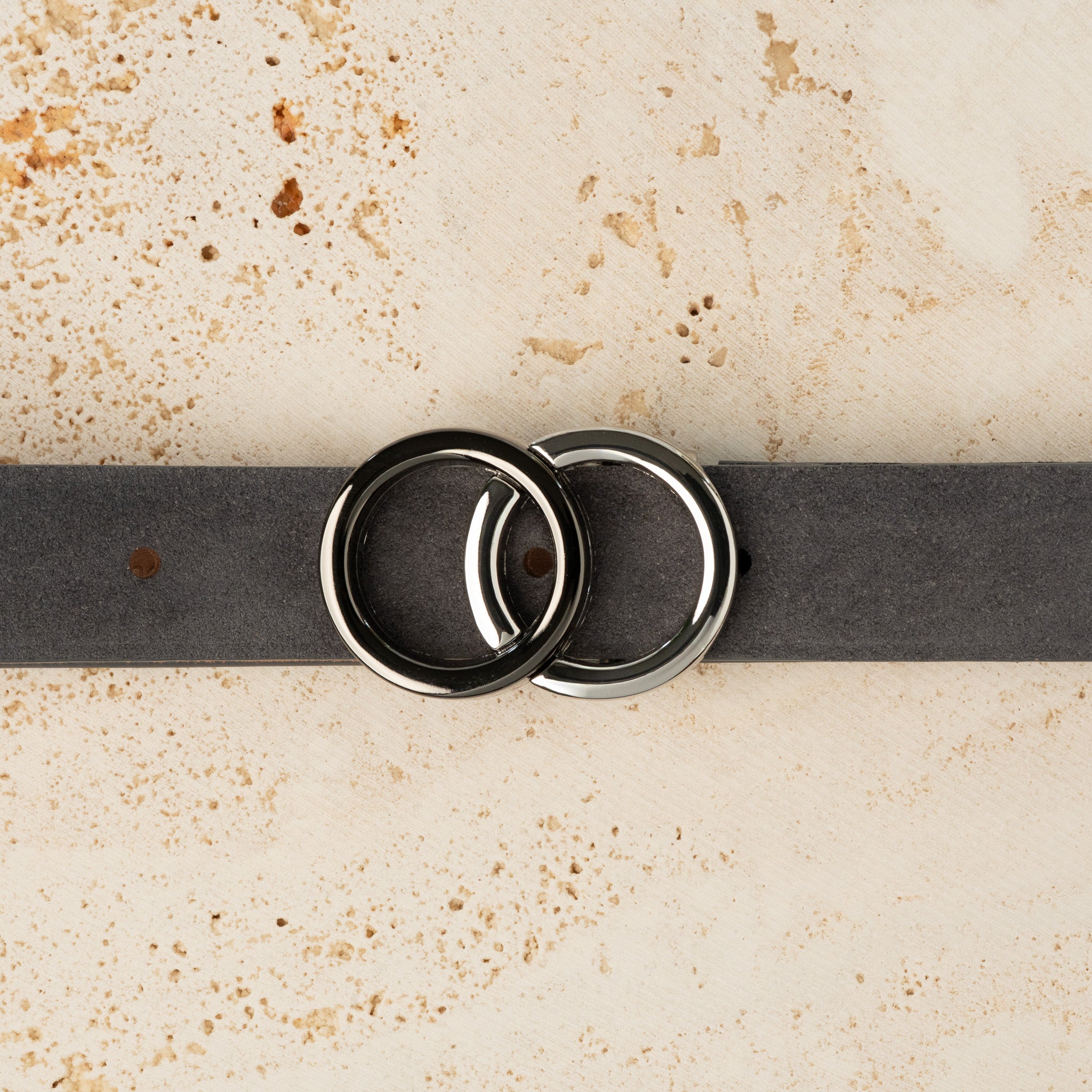 25mm Double O Buckle - Shiny Gunmetal Palladium - 1343/25/N