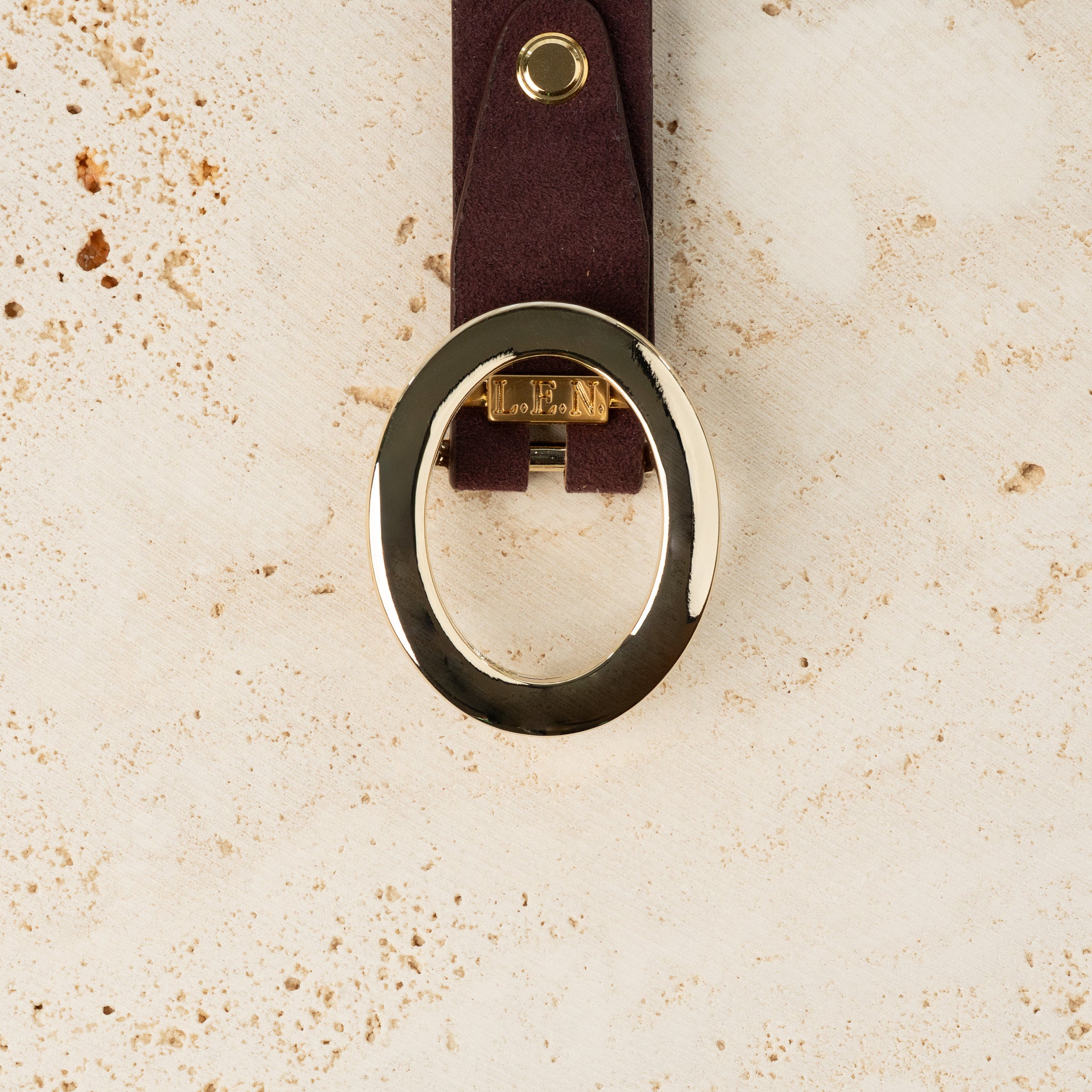 25mm Solid Brass Oval Buckle - Light Gold Palladium - 1344/25/G