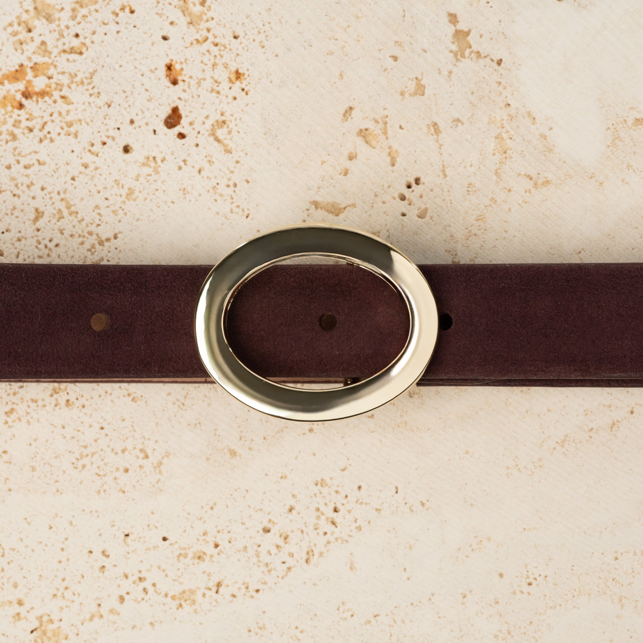 25mm Solid Brass Oval Buckle - Light Gold Palladium - 1344/25/G