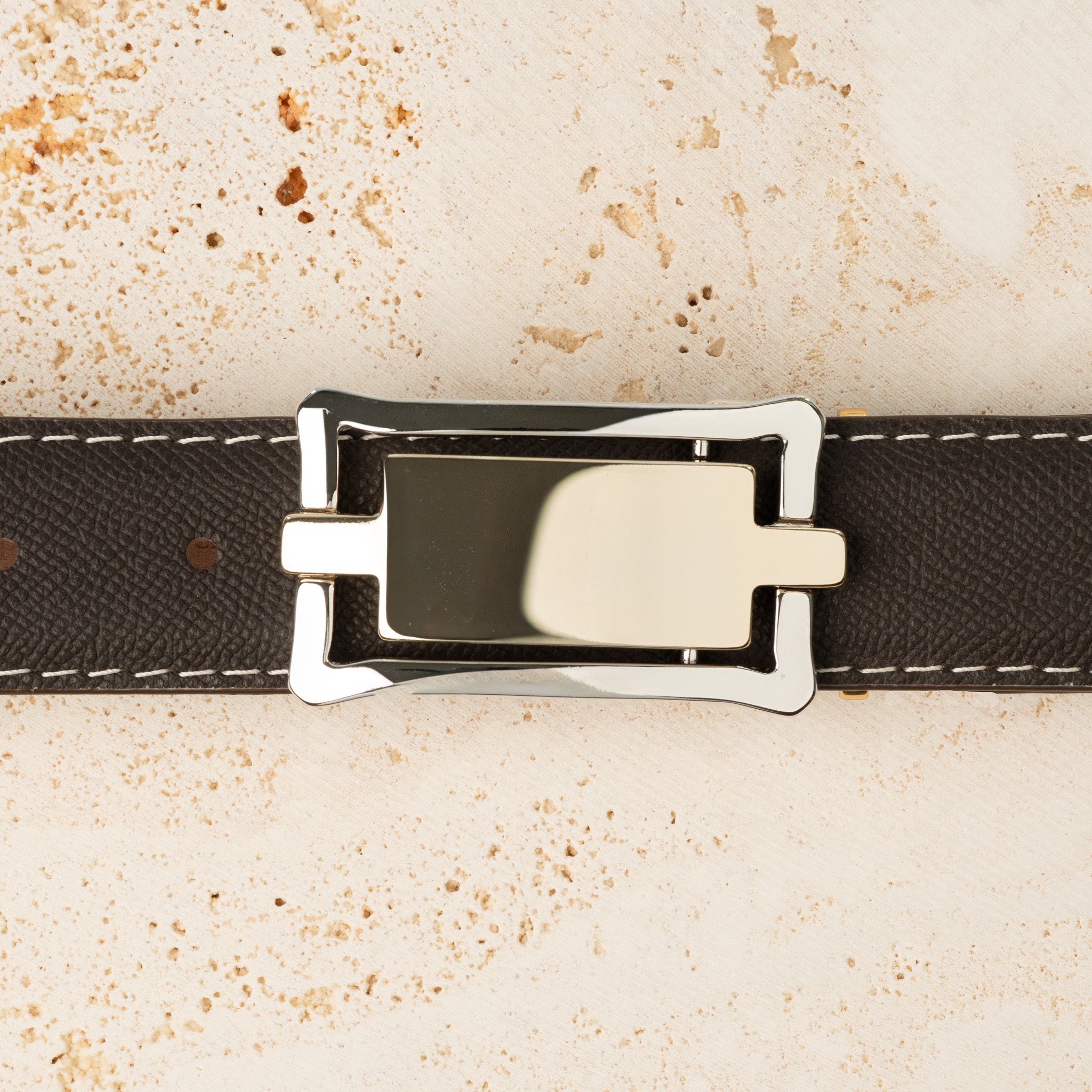35mm Rectangular Inset Buckle - Light Gold Palladium - 1691/35/G
