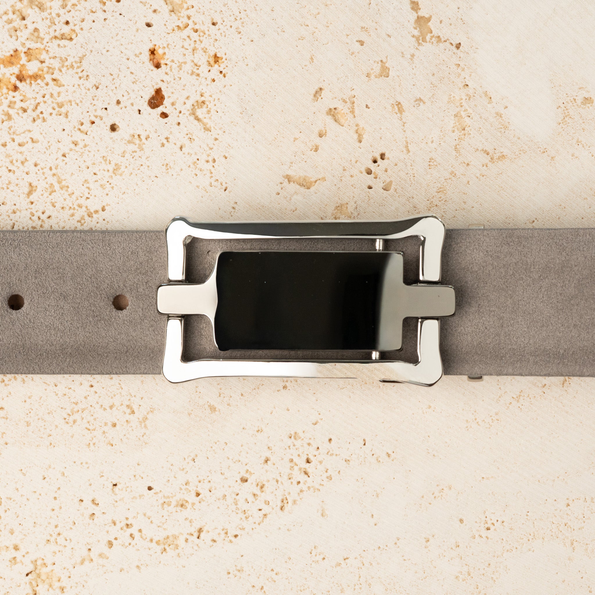 35mm Rectangular Inset Buckle - Light Gold Palladium - 1691/35/N