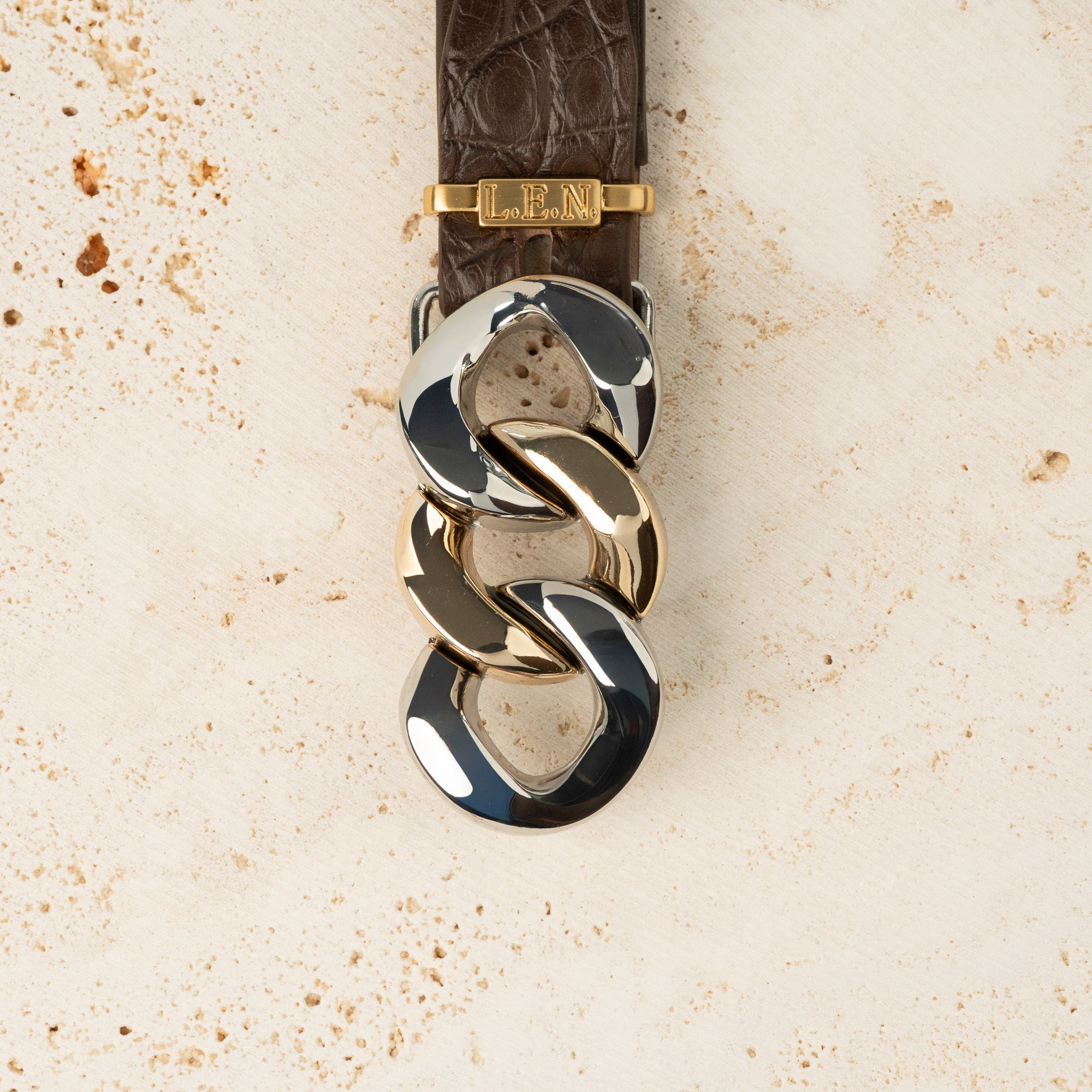 25mm Dual Finish Chain Buckle - Light Gold Palladium - 2063/25/G