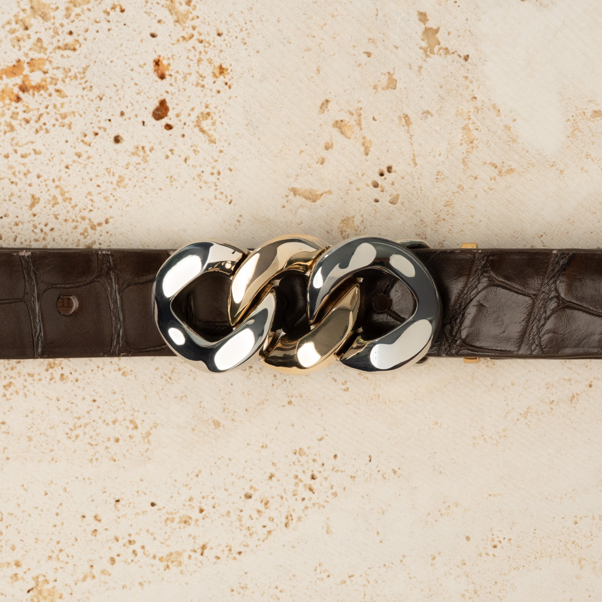 25mm Dual Finish Chain Buckle - Light Gold Palladium - 2063/25/G