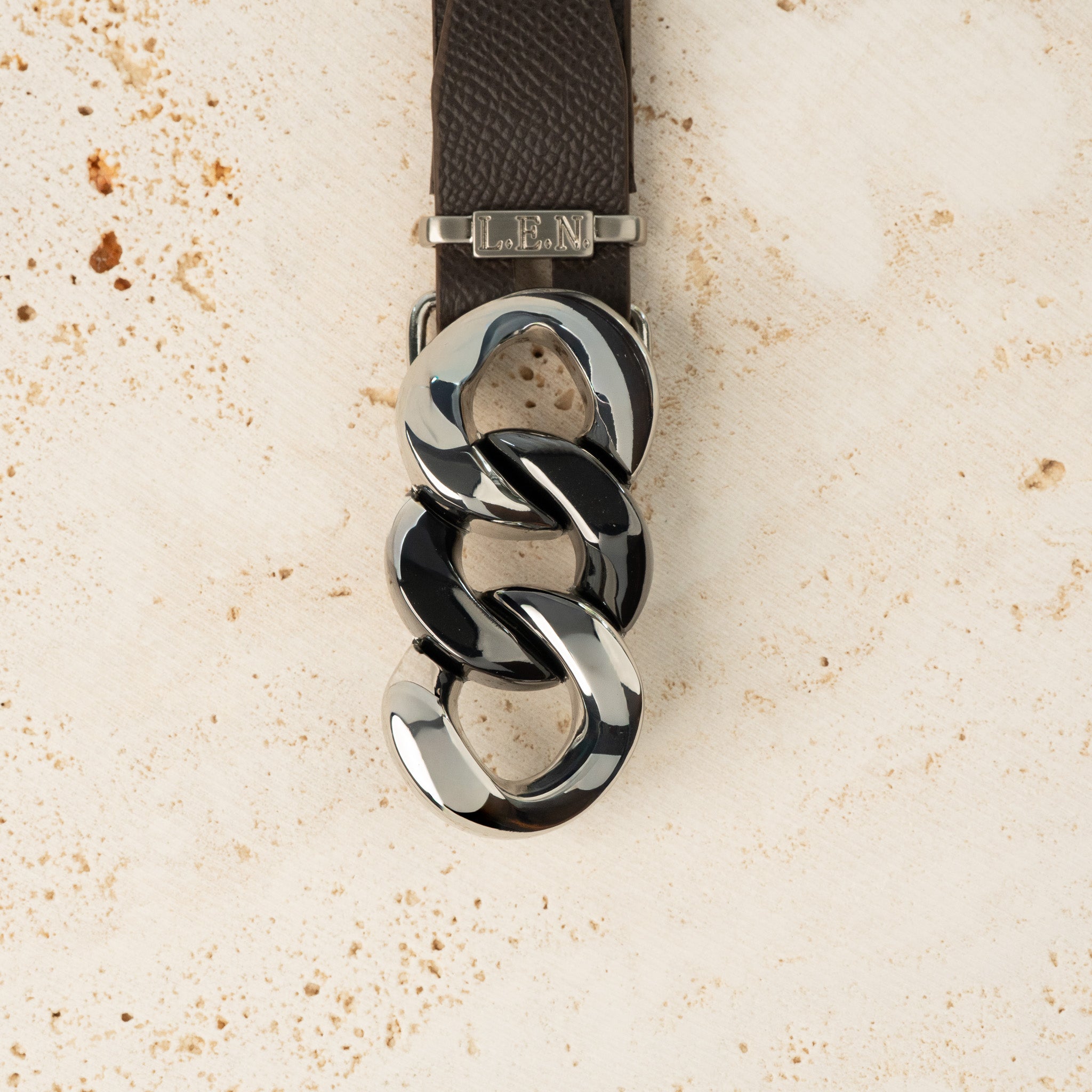 25mm Dual Finish Chain Buckle - Shiny Gunmetal Palladium - 2063/25/N
