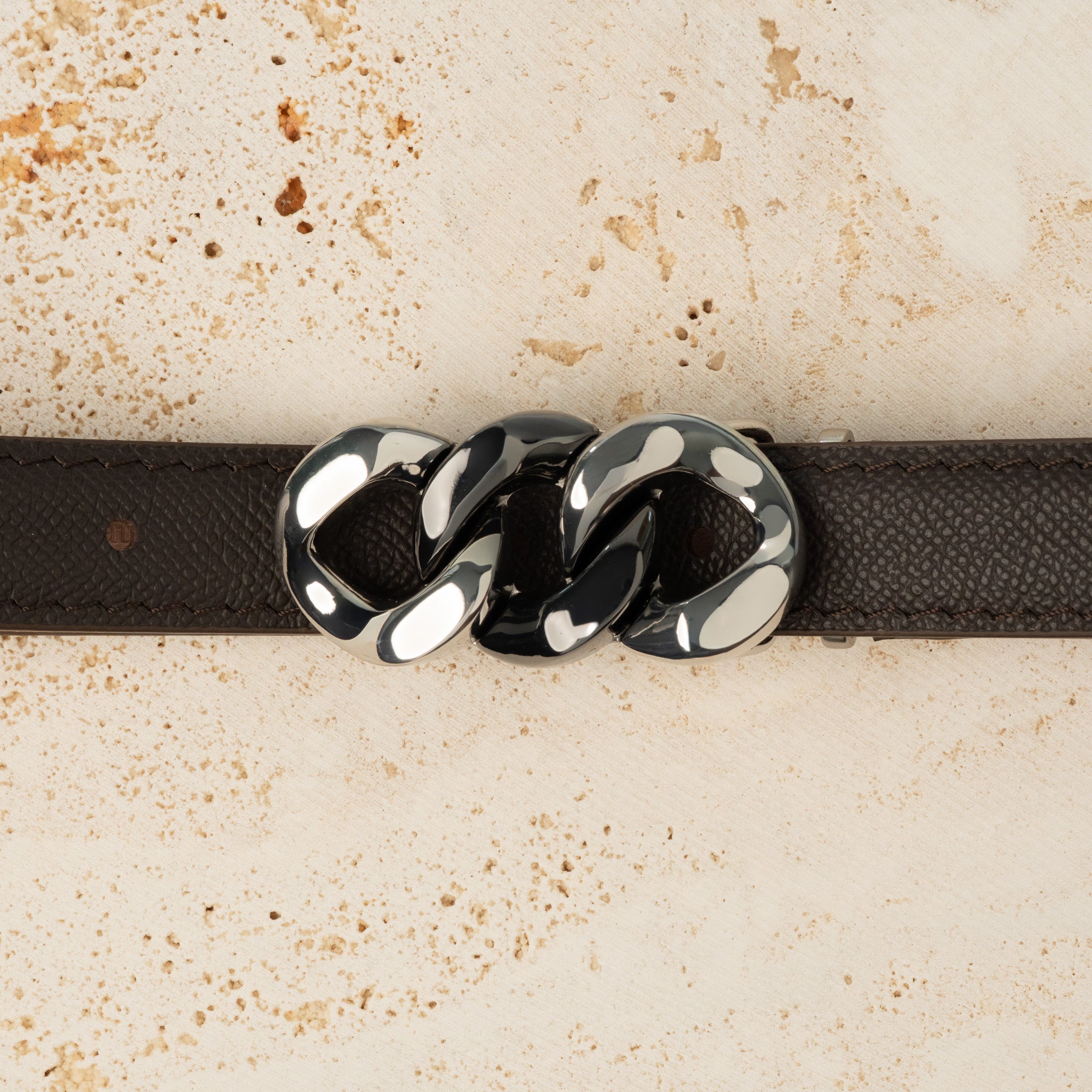25mm Dual Finish Chain Buckle - Shiny Gunmetal Palladium - 2063/25/N