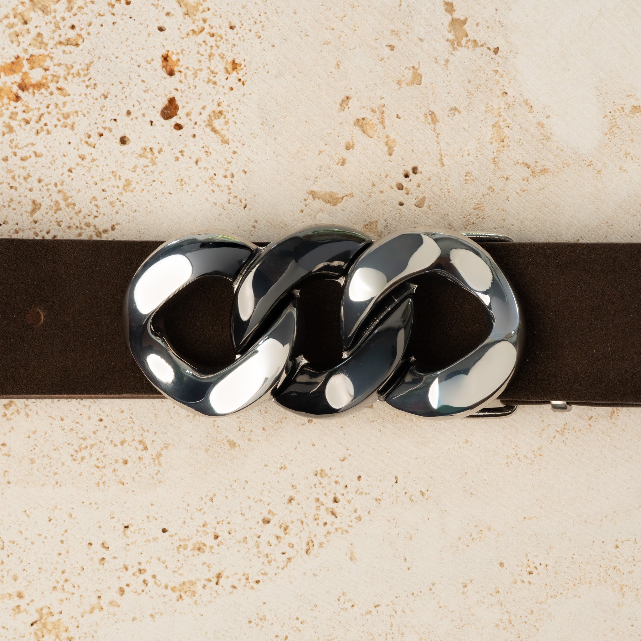 35mm Dual Finish Chain Buckle - Shiny Gunmetal Palladium - 2063/35/N