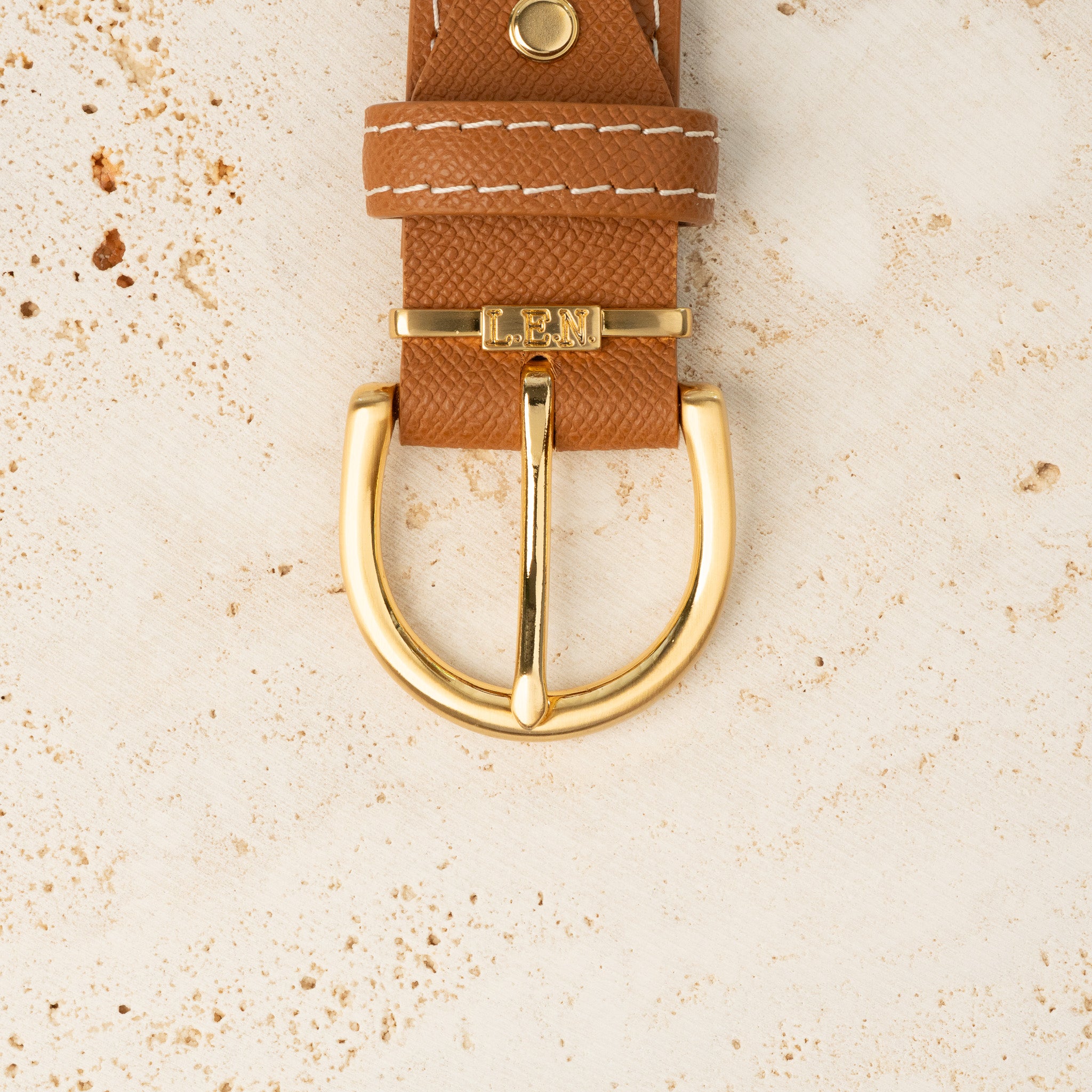 35mm Solid Brass Classic Round Buckle - Matte Gold - 2735/35/G