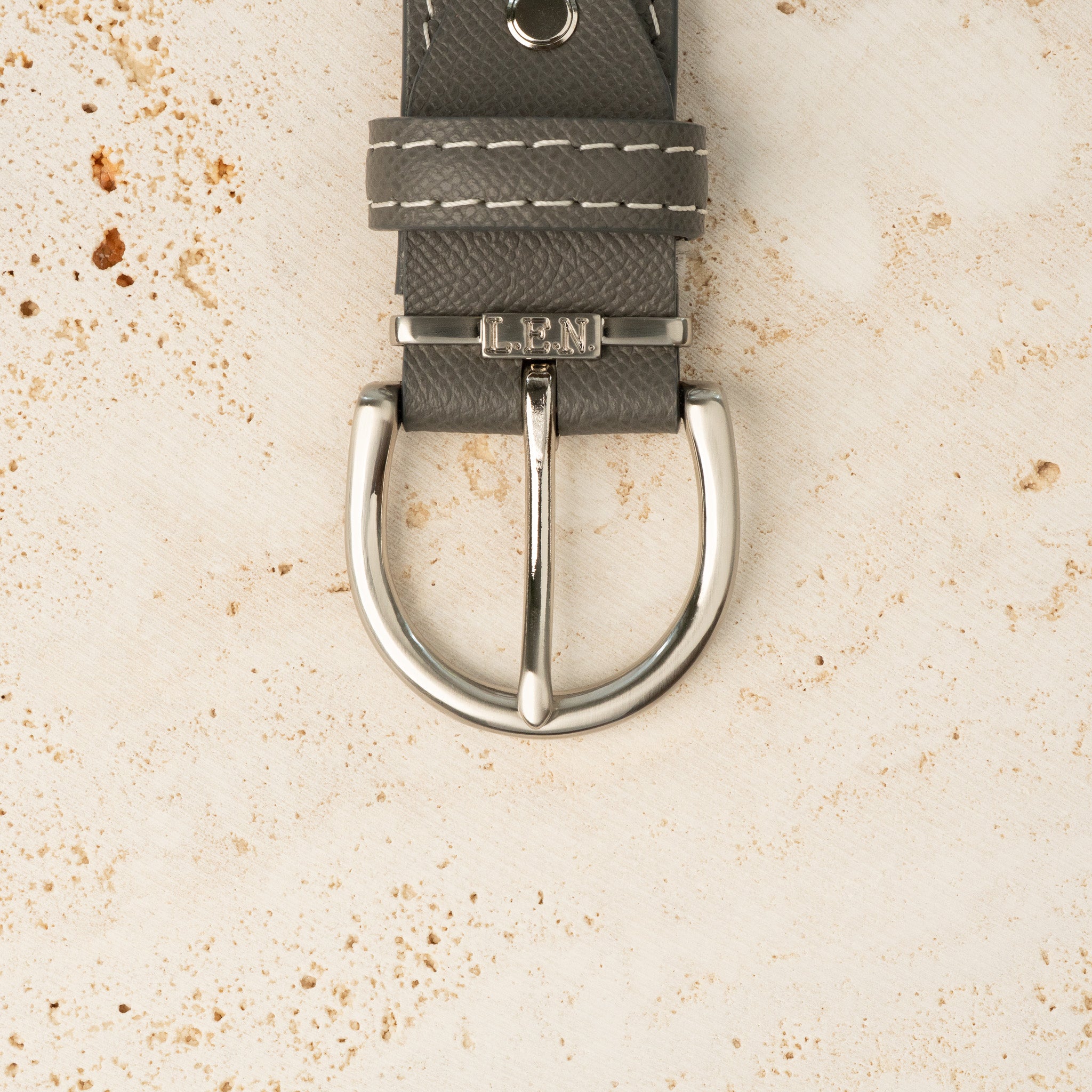 35mm Solid Brass Classic Round Buckle - Matte Nickel - 2735/35/N