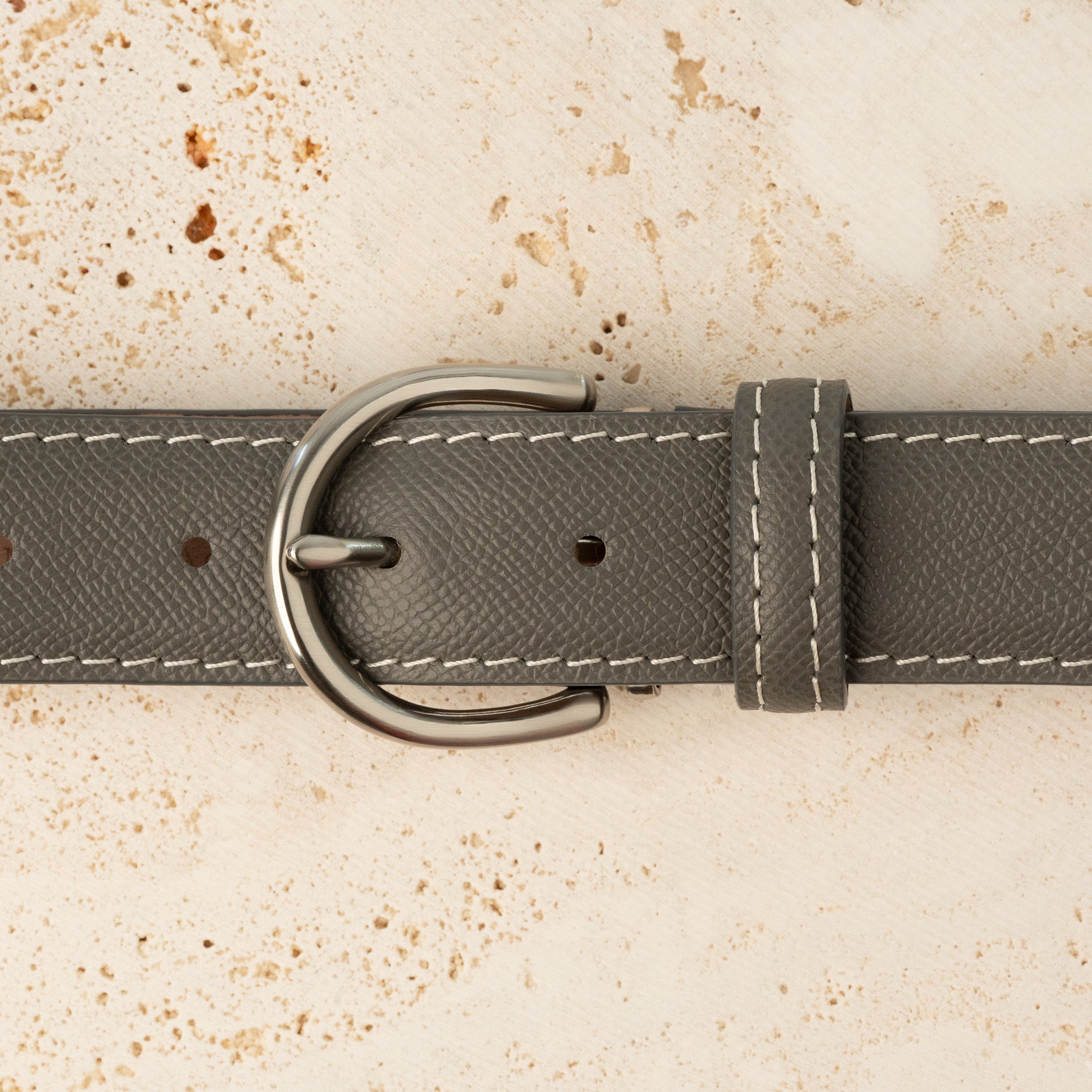35mm Solid Brass Classic Round Buckle - Matte Nickel - 2735/35/N