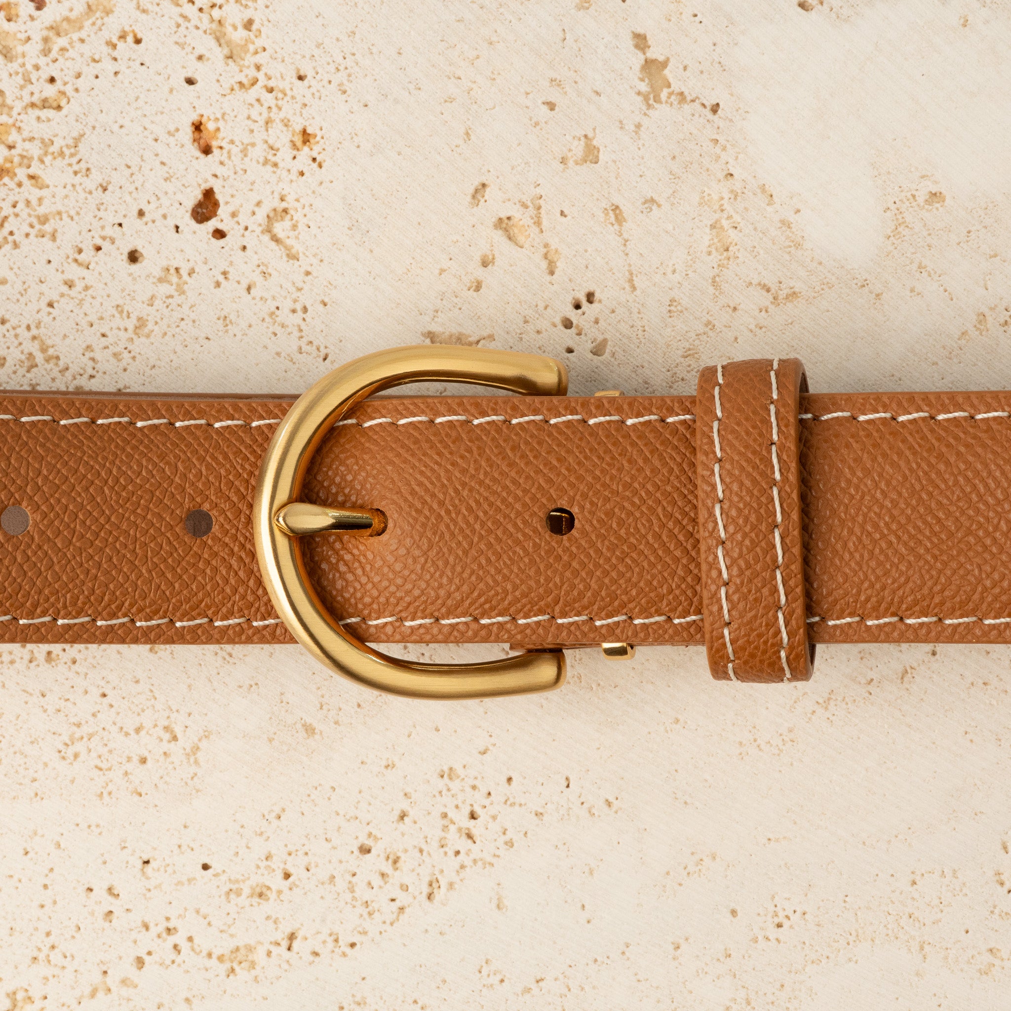 35mm Solid Brass Classic Round Buckle - Matte Gold - 2735/35/G