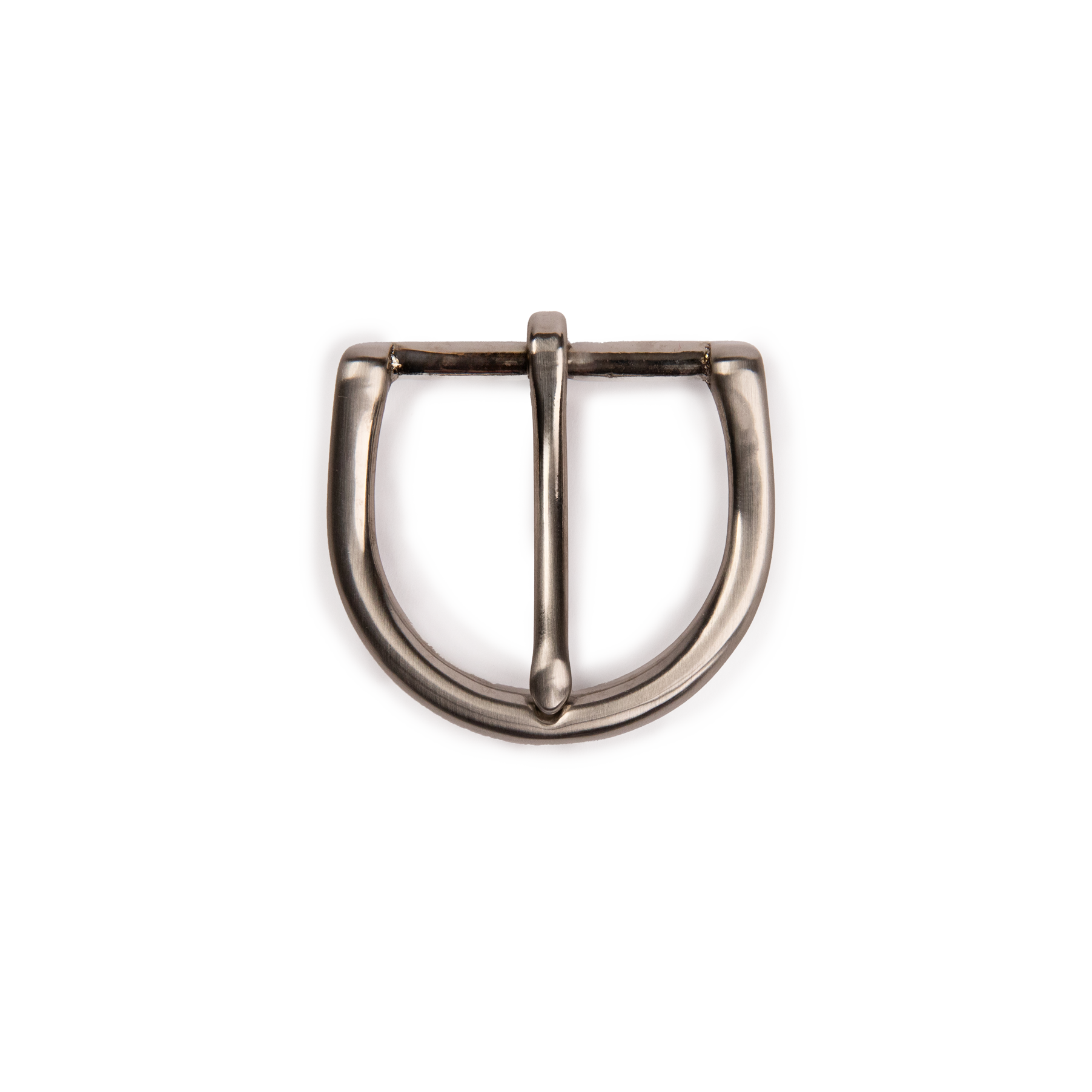 35mm Solid Brass Classic Round Buckle - Matte Nickel - 2735/35/N