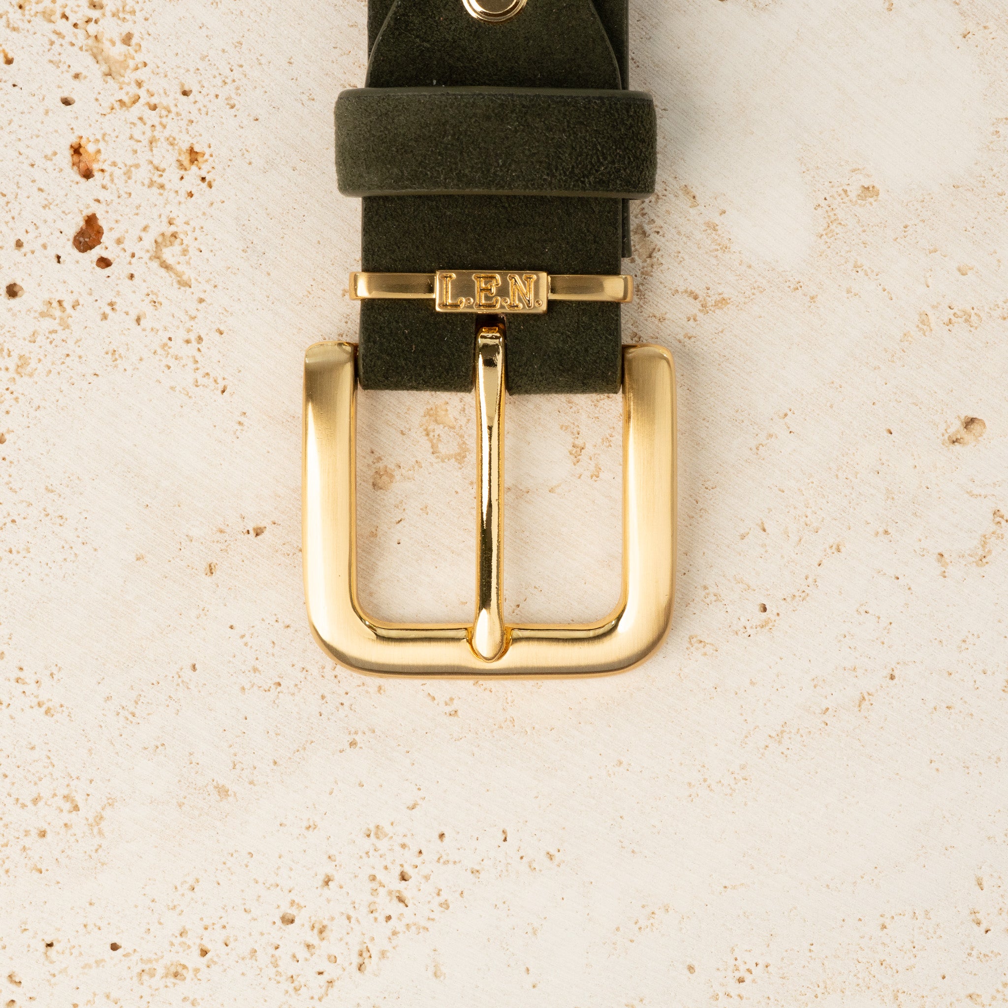 35mm Solid Brass Chunky Square Buckle - Matte Gold - 2774/35/G