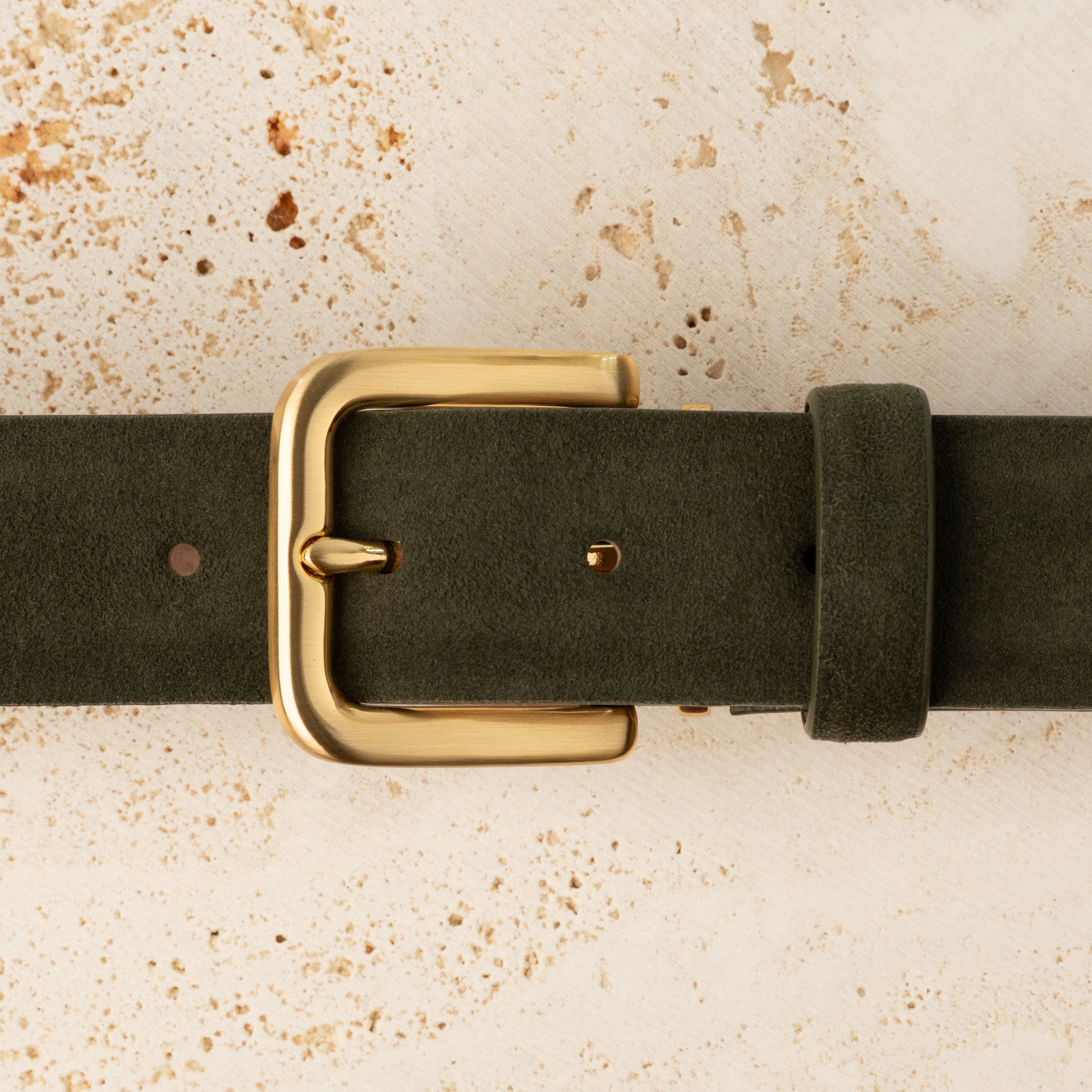 35mm Solid Brass Chunky Square Buckle - Matte Gold - 2774/35/G