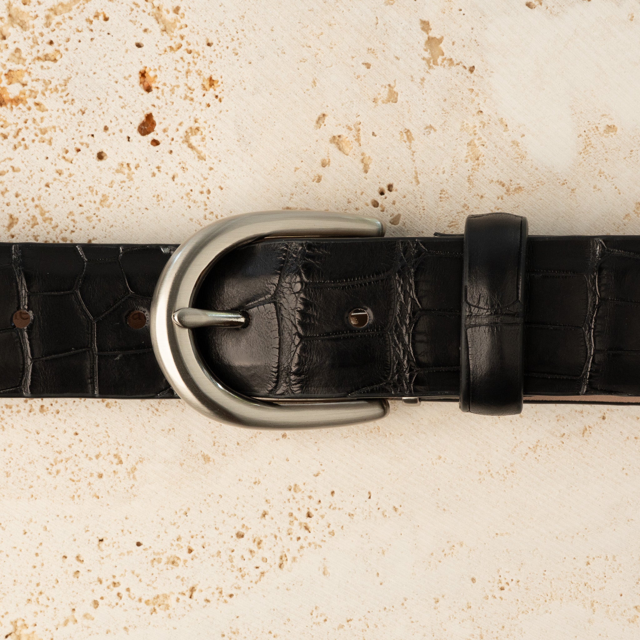 35mm Solid Brass Chunky Oblong Buckle - Matte Nickel - 3380/35/N