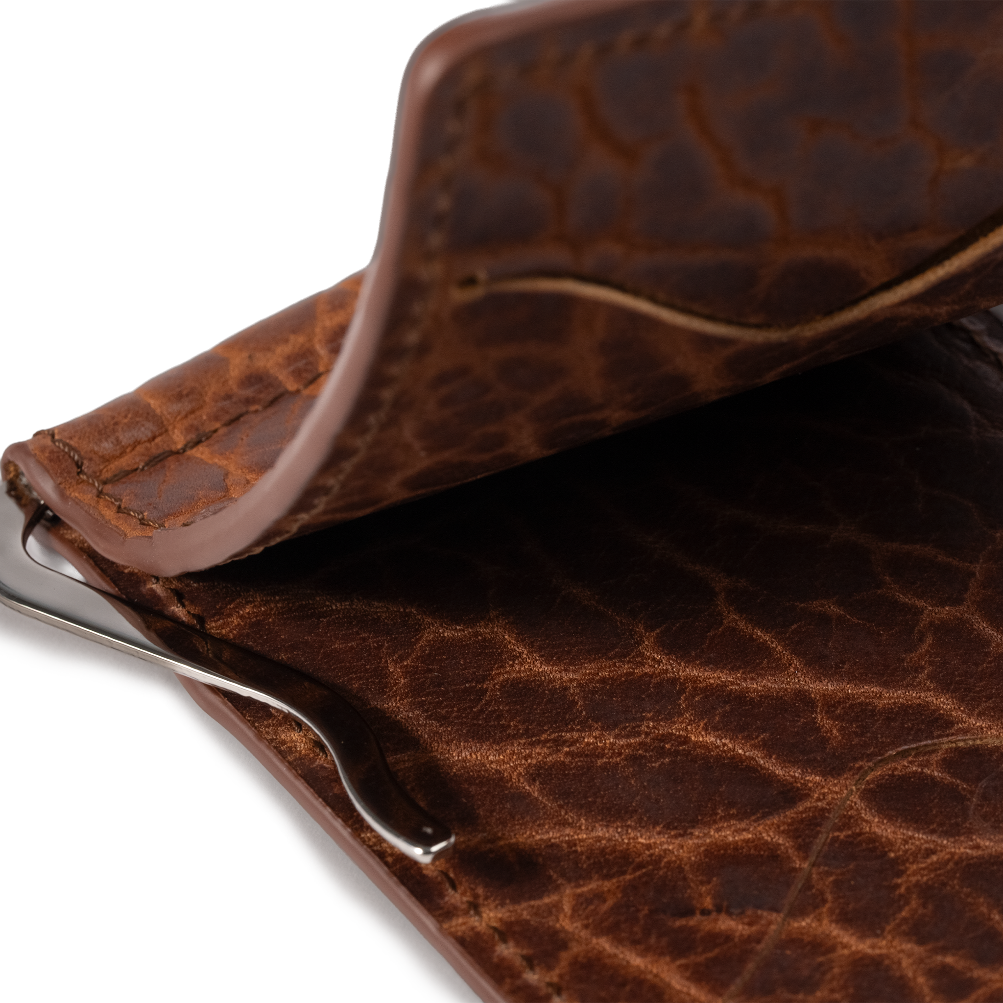 American Bison Money Clip - Cognac