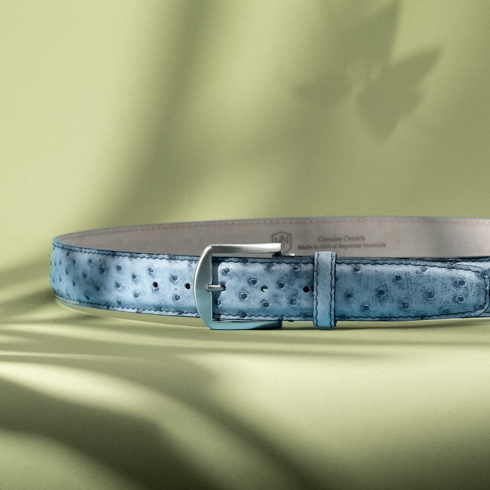 Genuine Ostrich - Antique Blue Jean