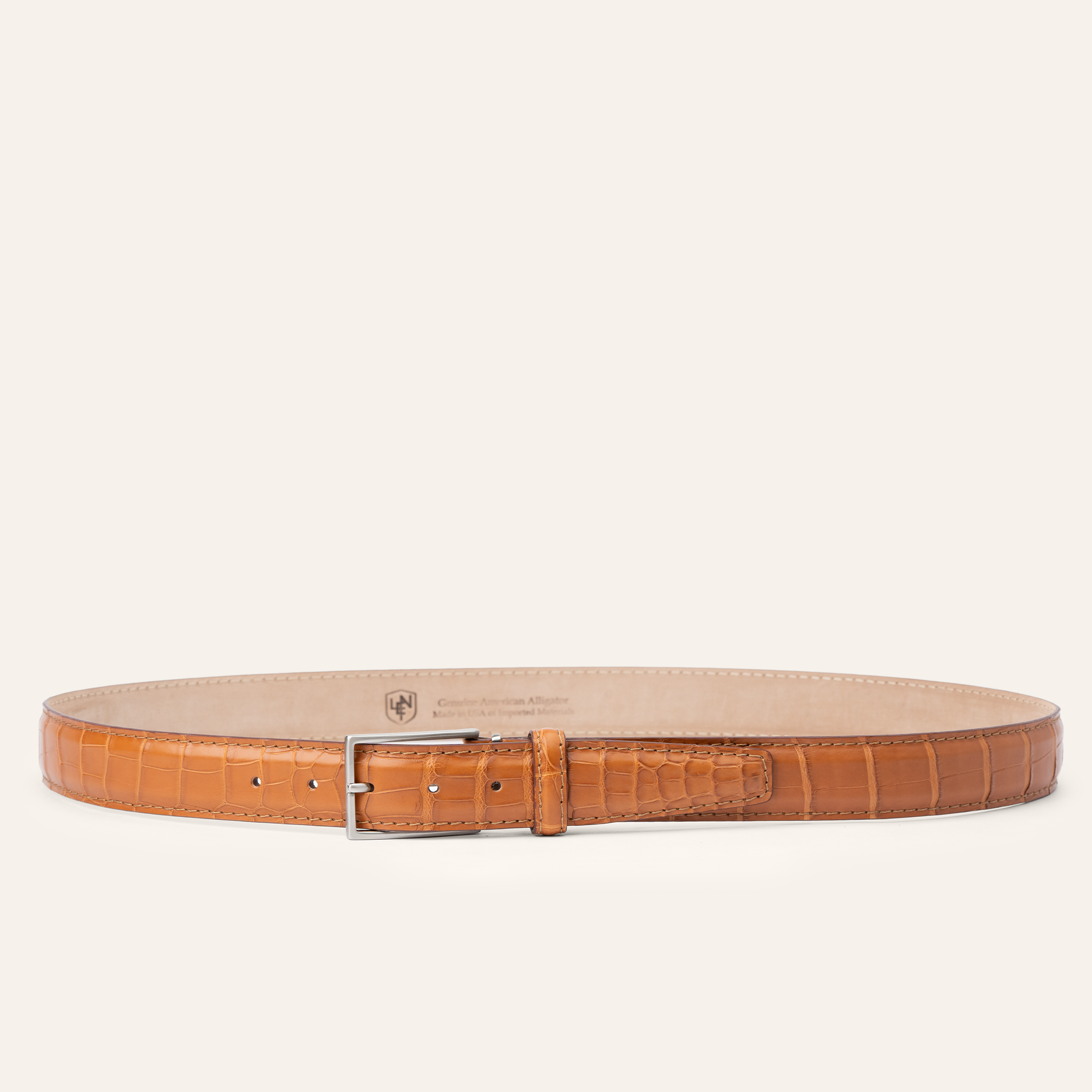 Matte American Alligator - Cognac 35mm