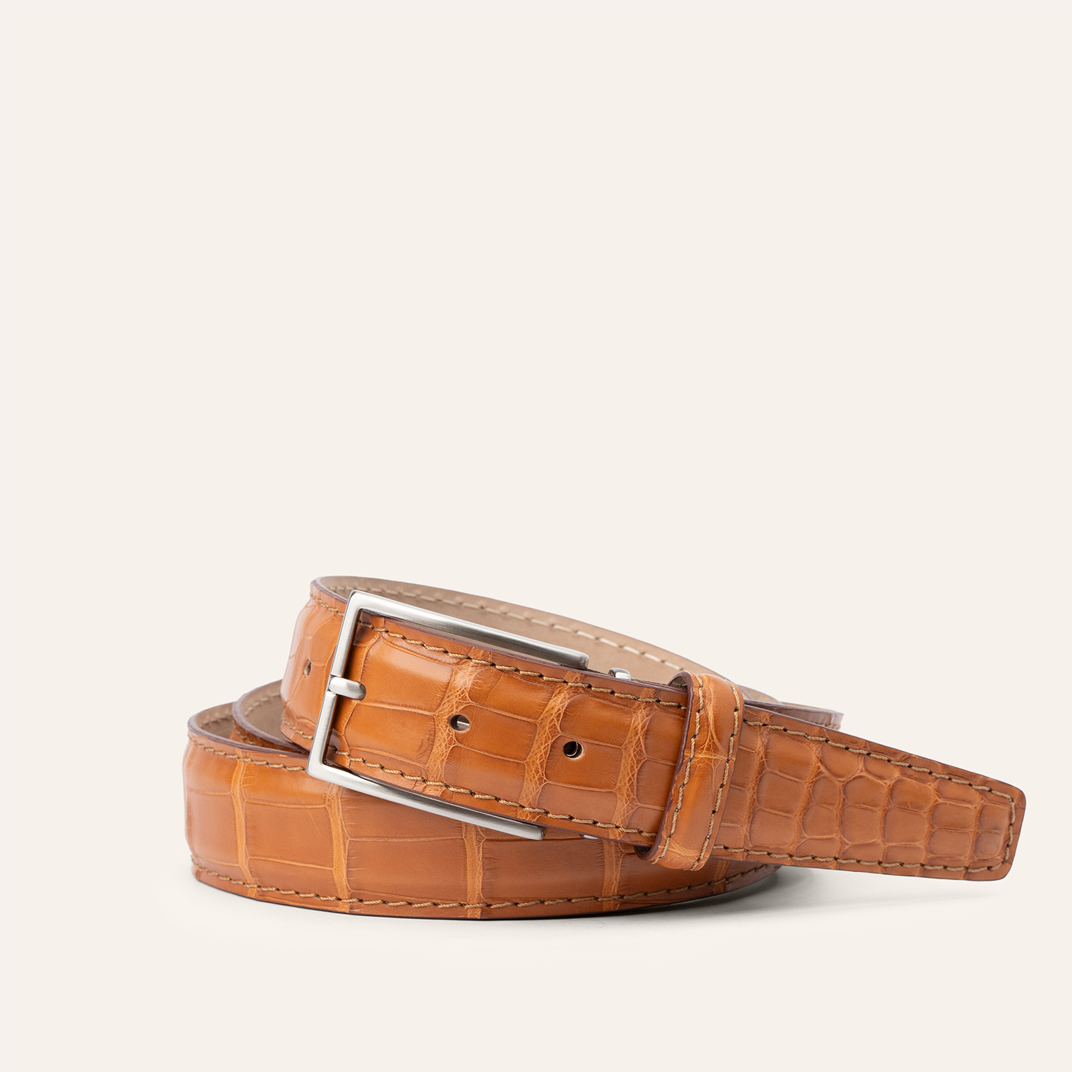 Matte American Alligator - Cognac 35mm