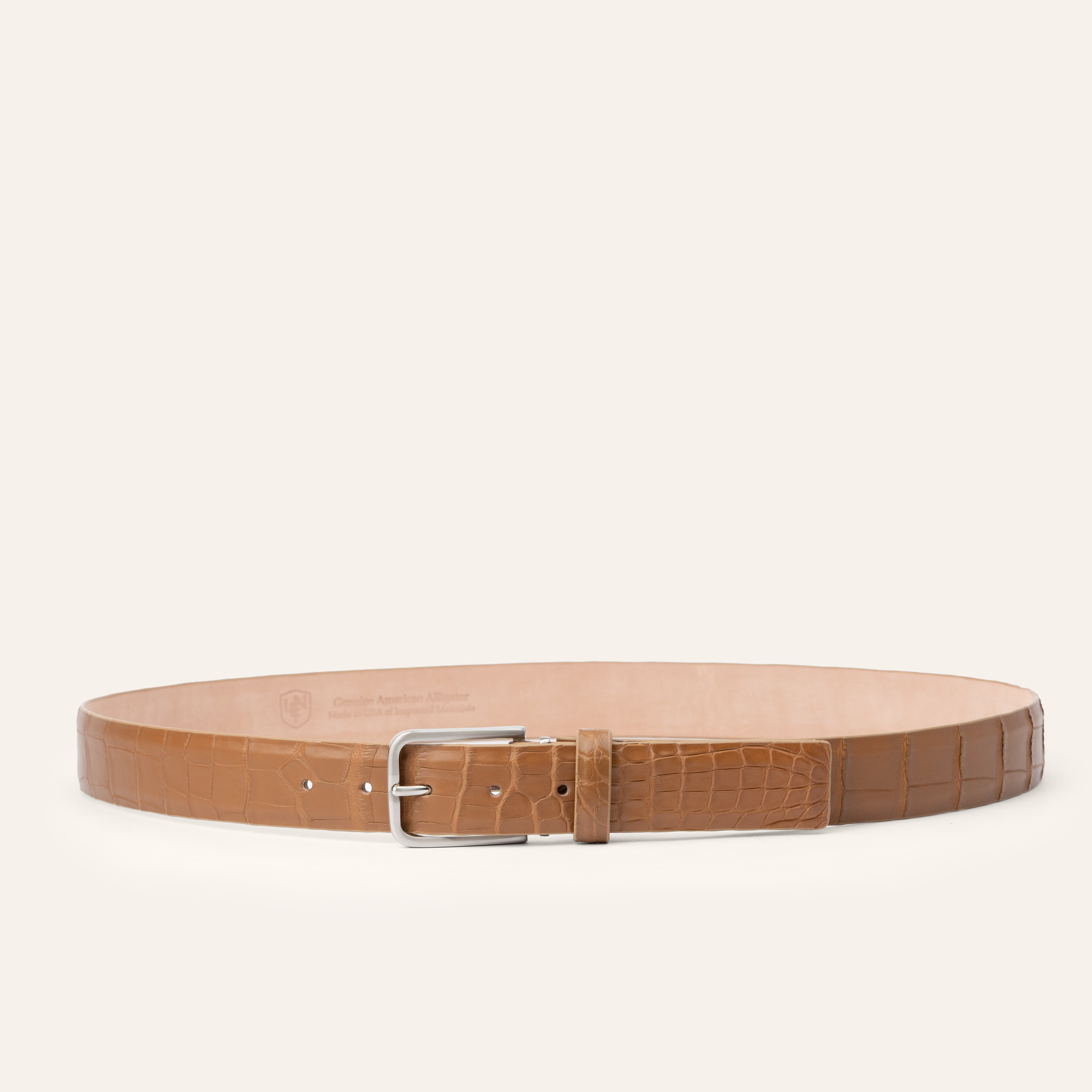 Matte American Alligator - Caramel 35mm