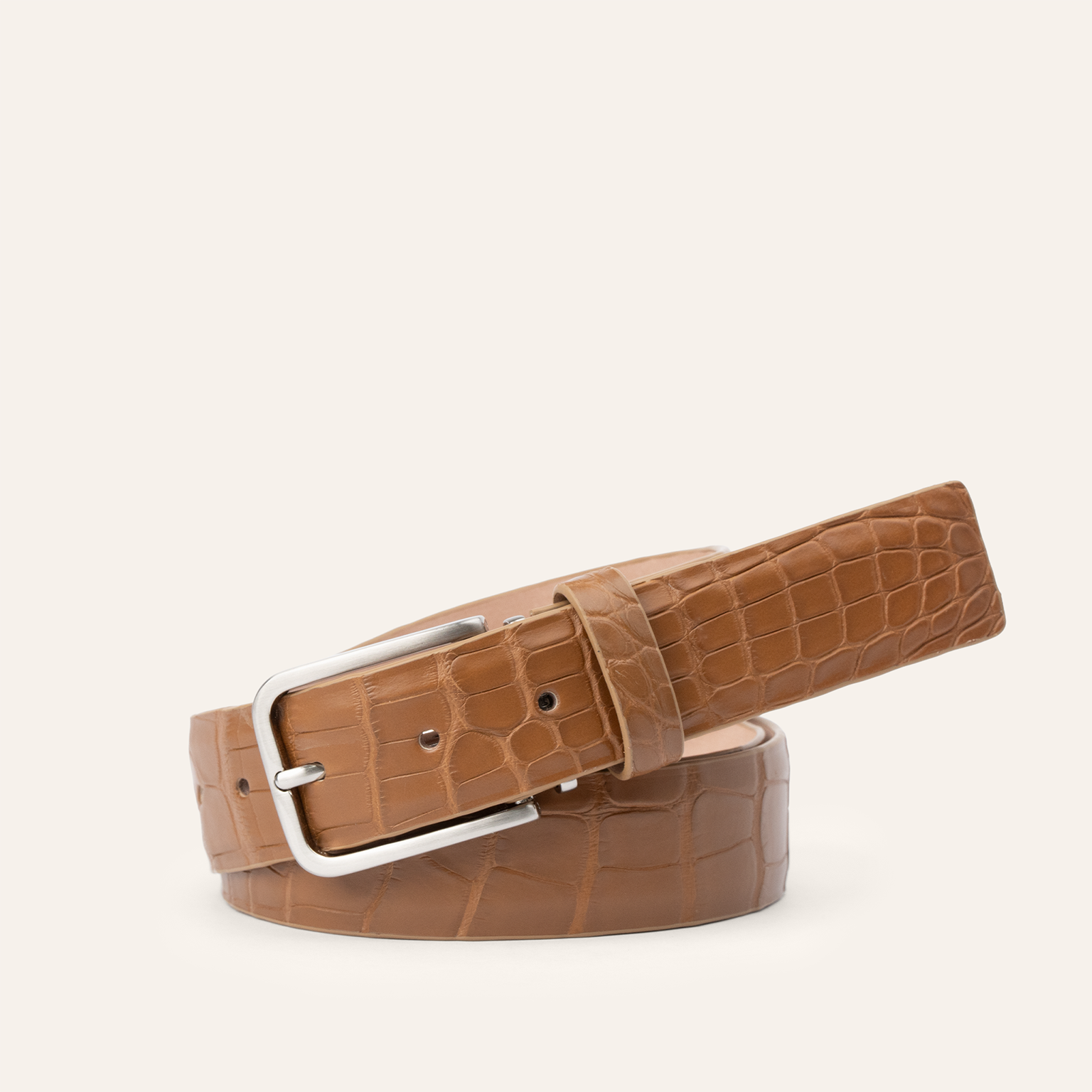 Matte American Alligator - Caramel 35mm