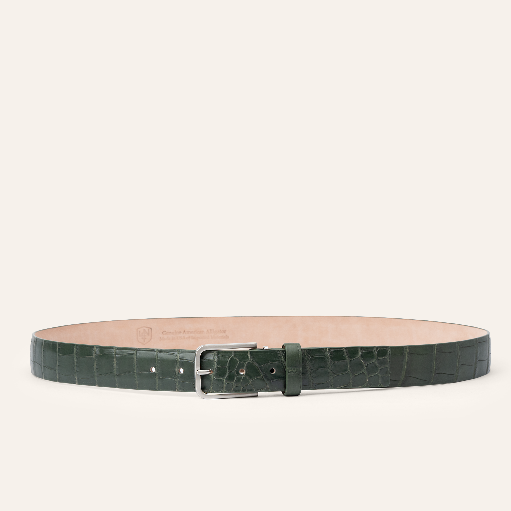 Matte American Alligator - Dark Green 35mm