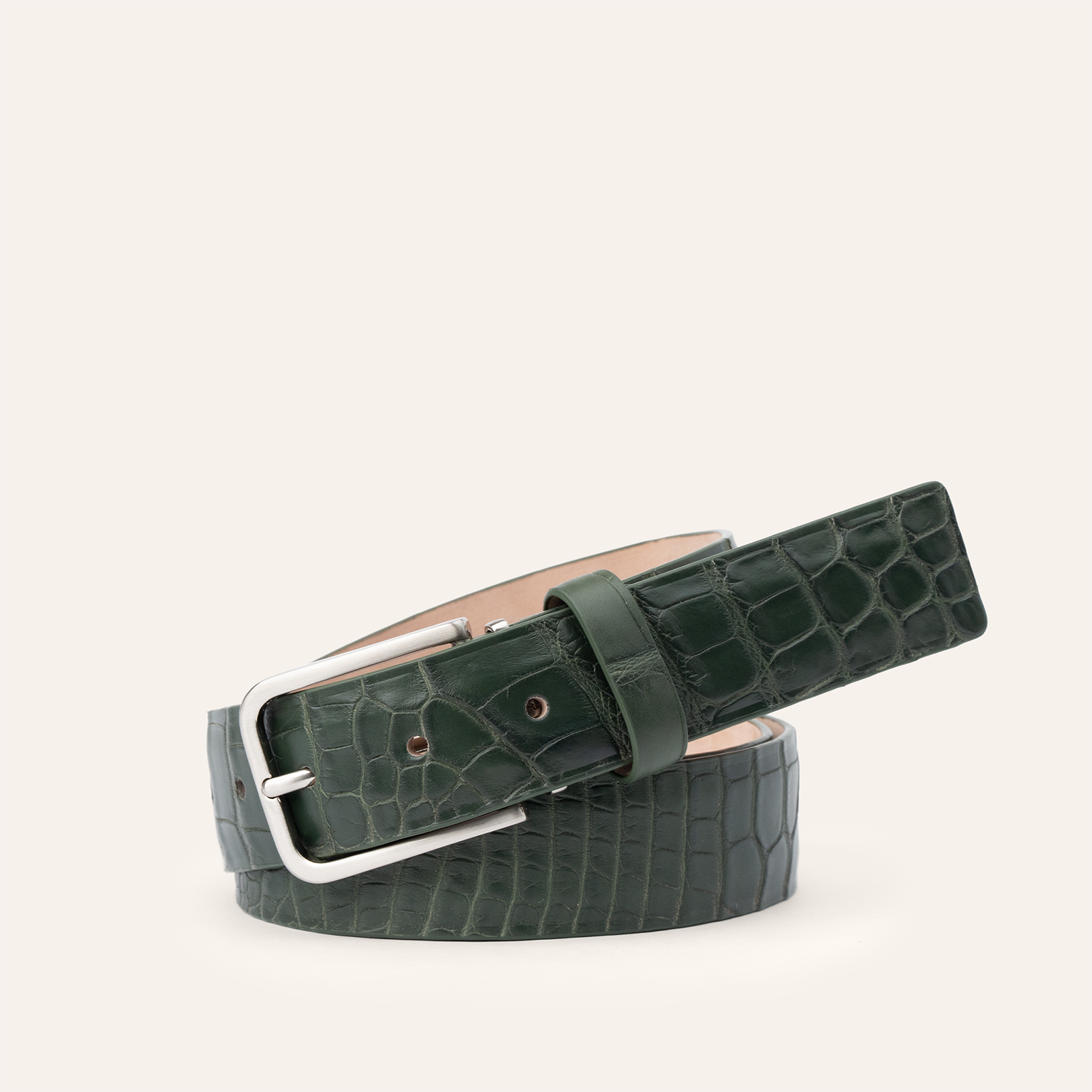 Matte American Alligator - Dark Green 35mm