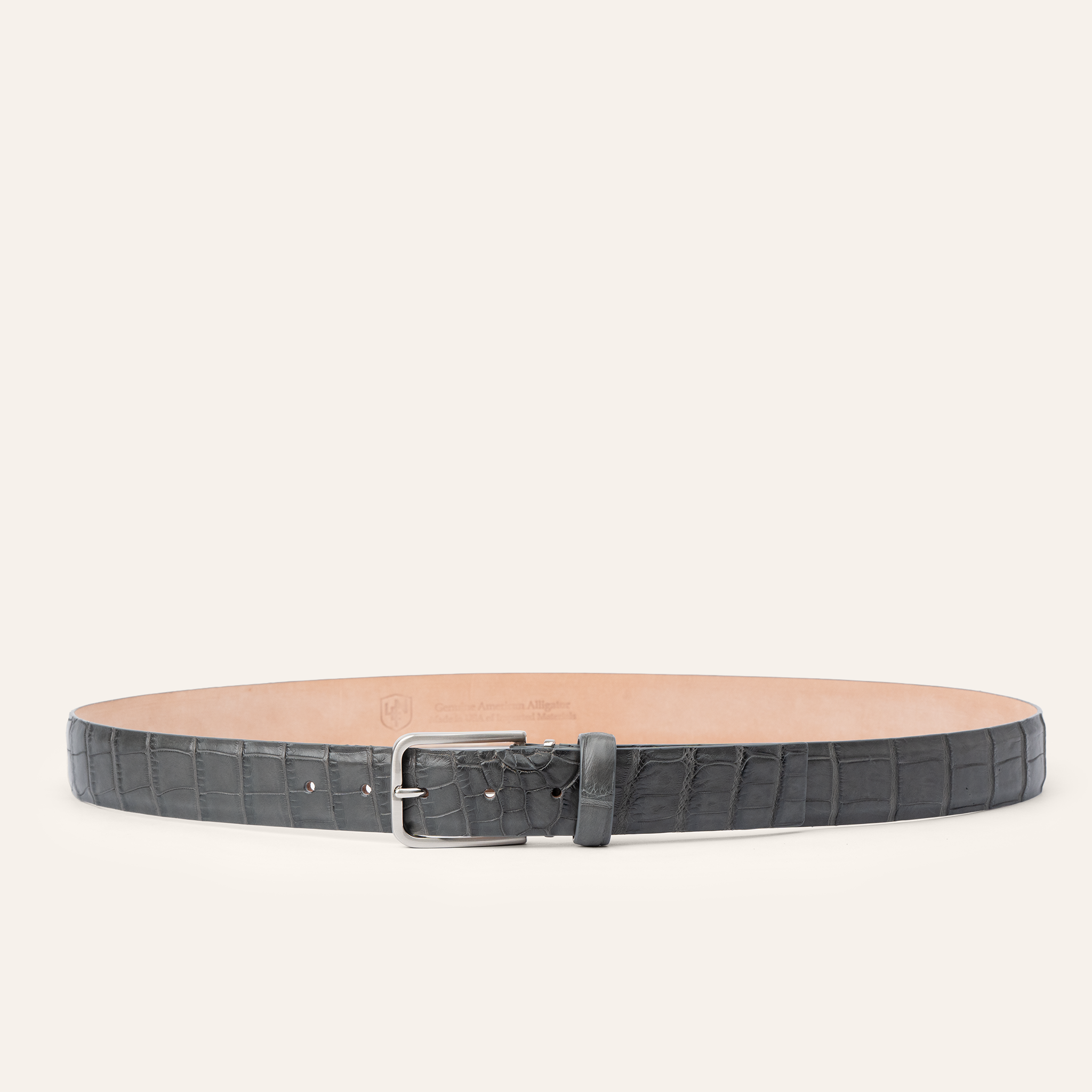 Matte American Alligator - Grey 35mm