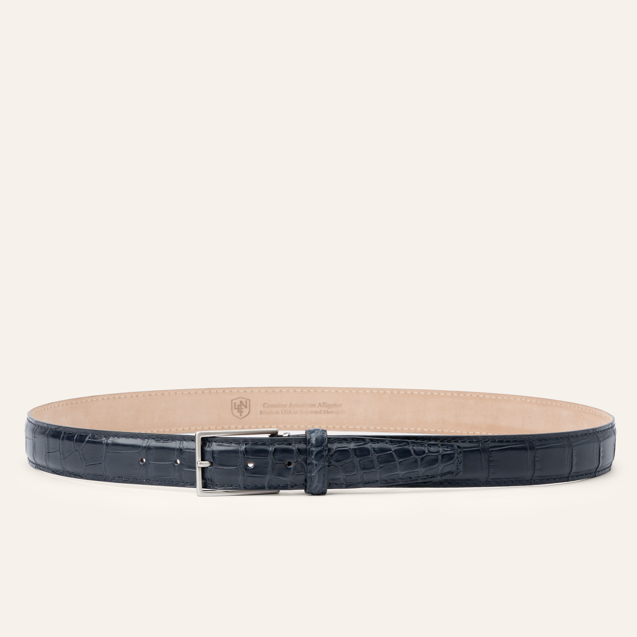 Matte American Alligator - Navy 35mm