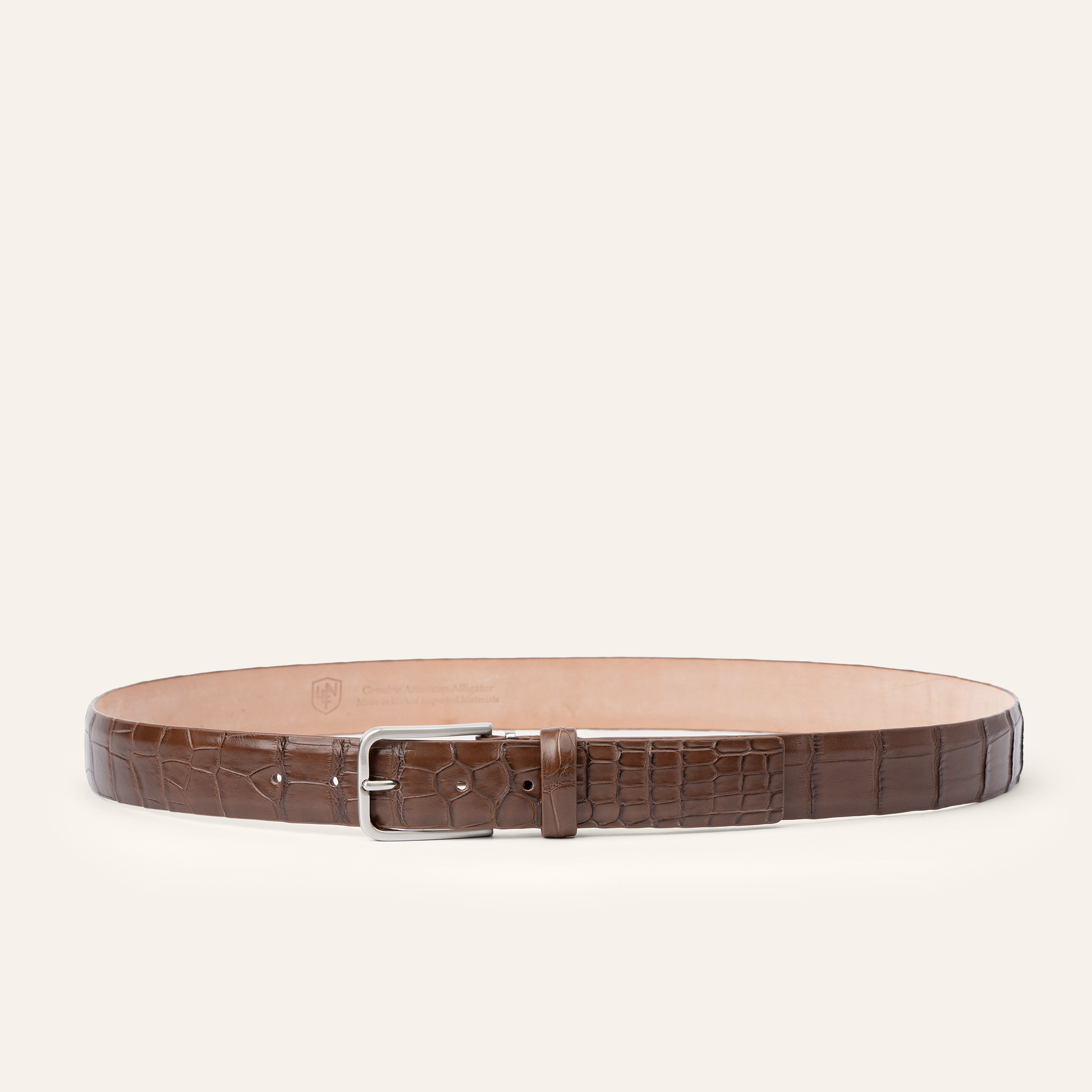 Matte American Alligator - Tobacco 35mm