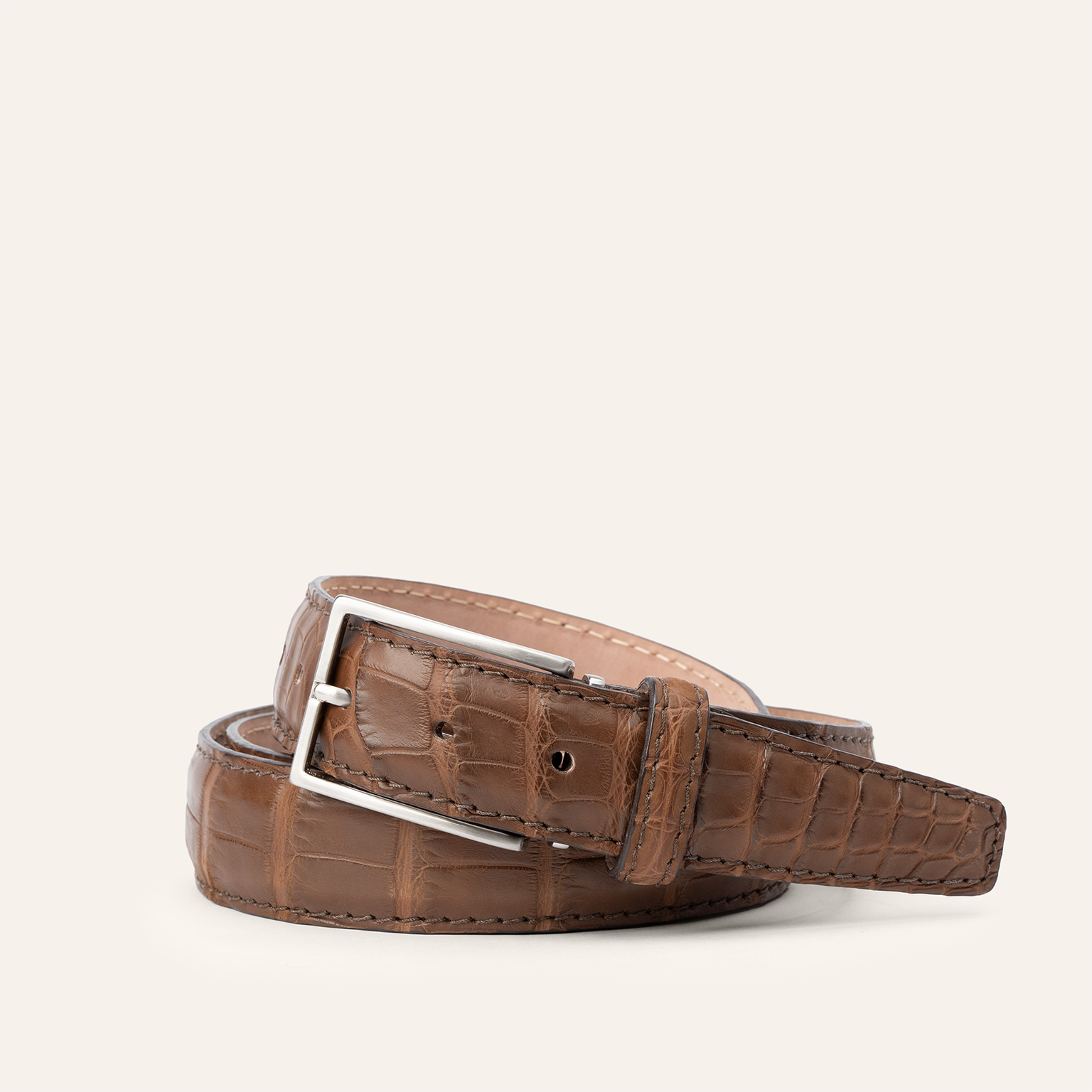 Matte American Alligator - Tobacco 35mm