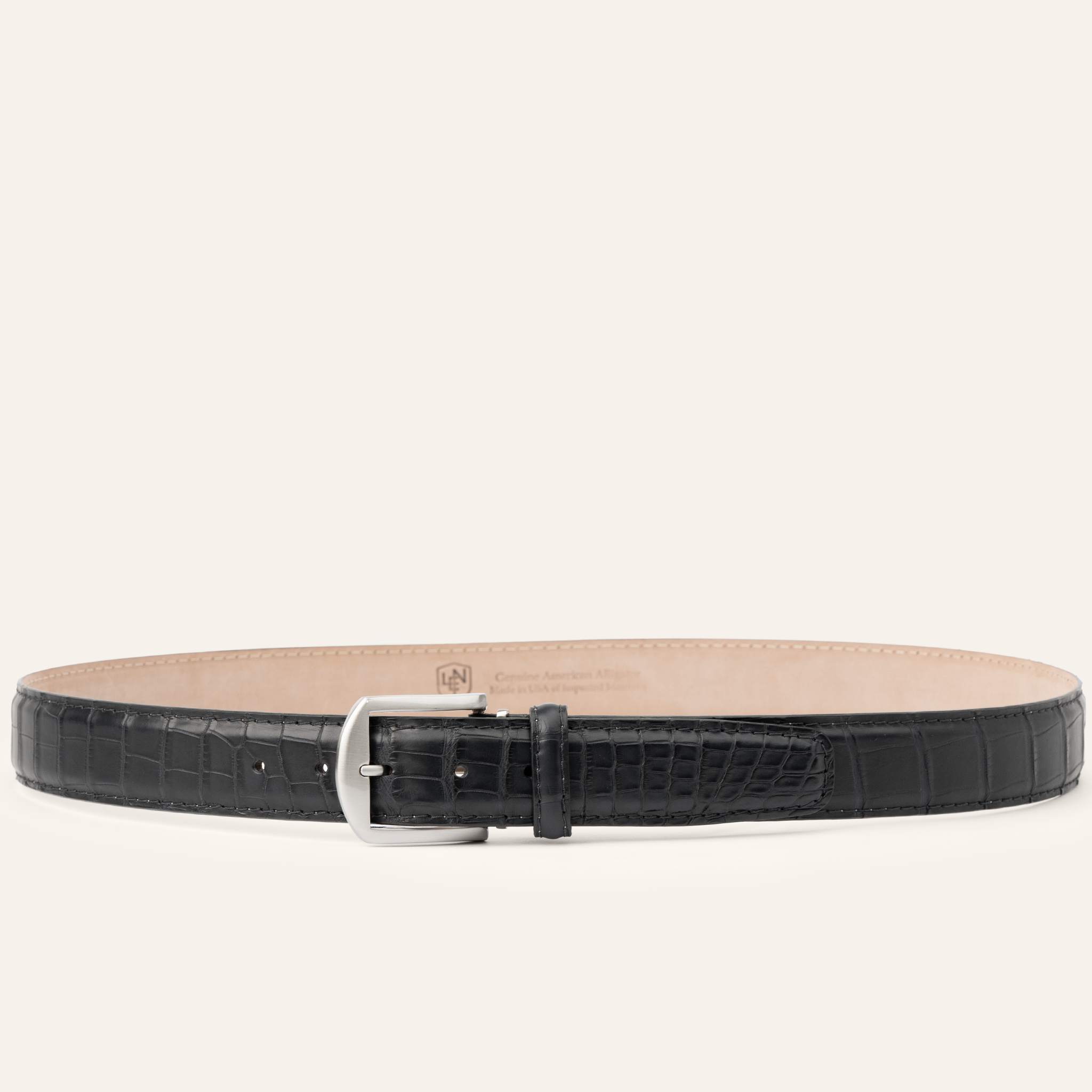 Matte American Alligator - Black 40mm