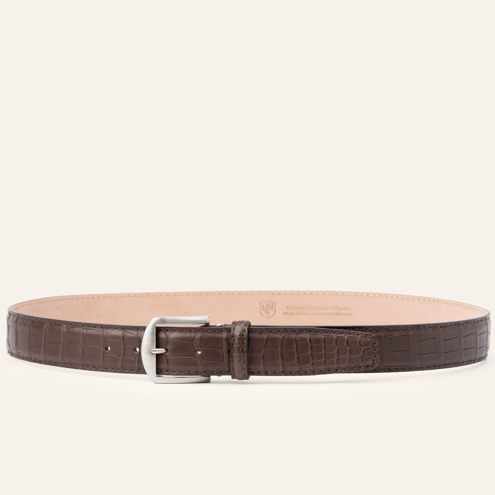 Matte American Alligator - Brown 40mm