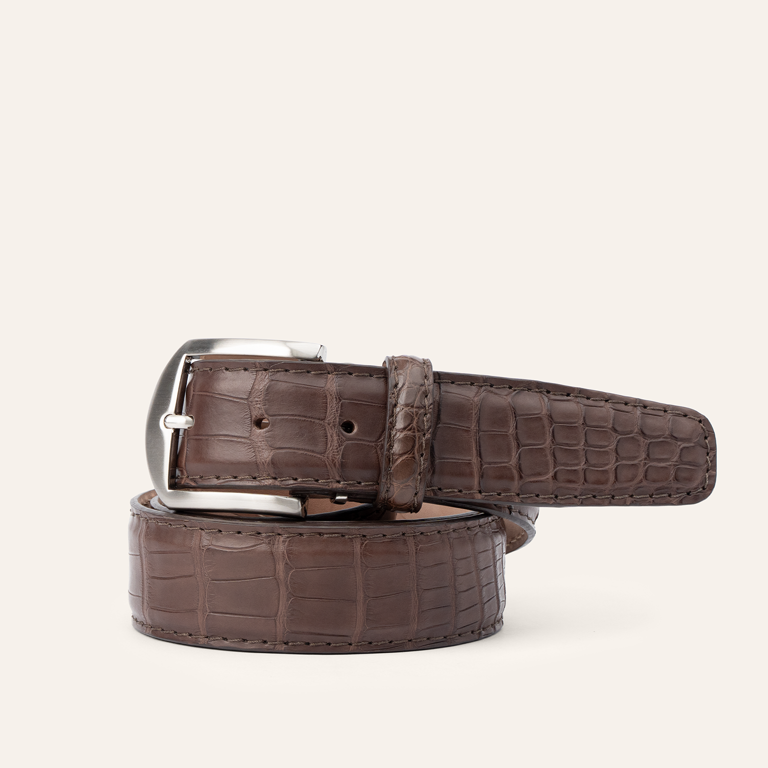 Matte American Alligator - Brown 40mm