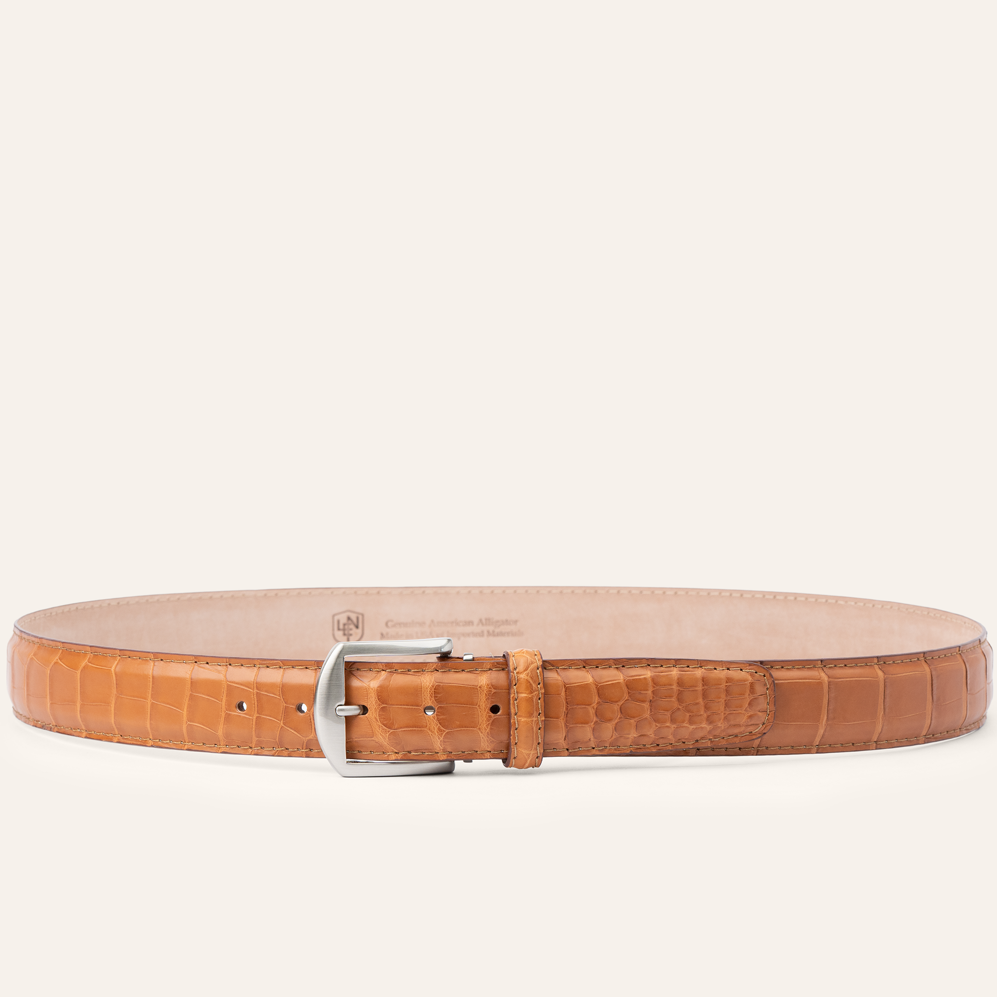 Matte American Alligator - Cognac 40mm