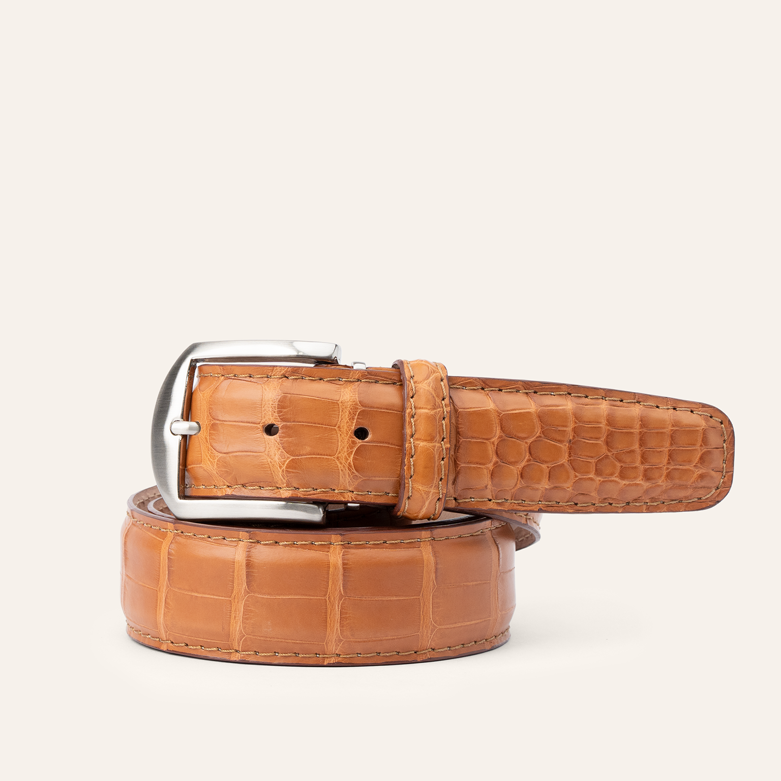 Matte American Alligator - Cognac 40mm