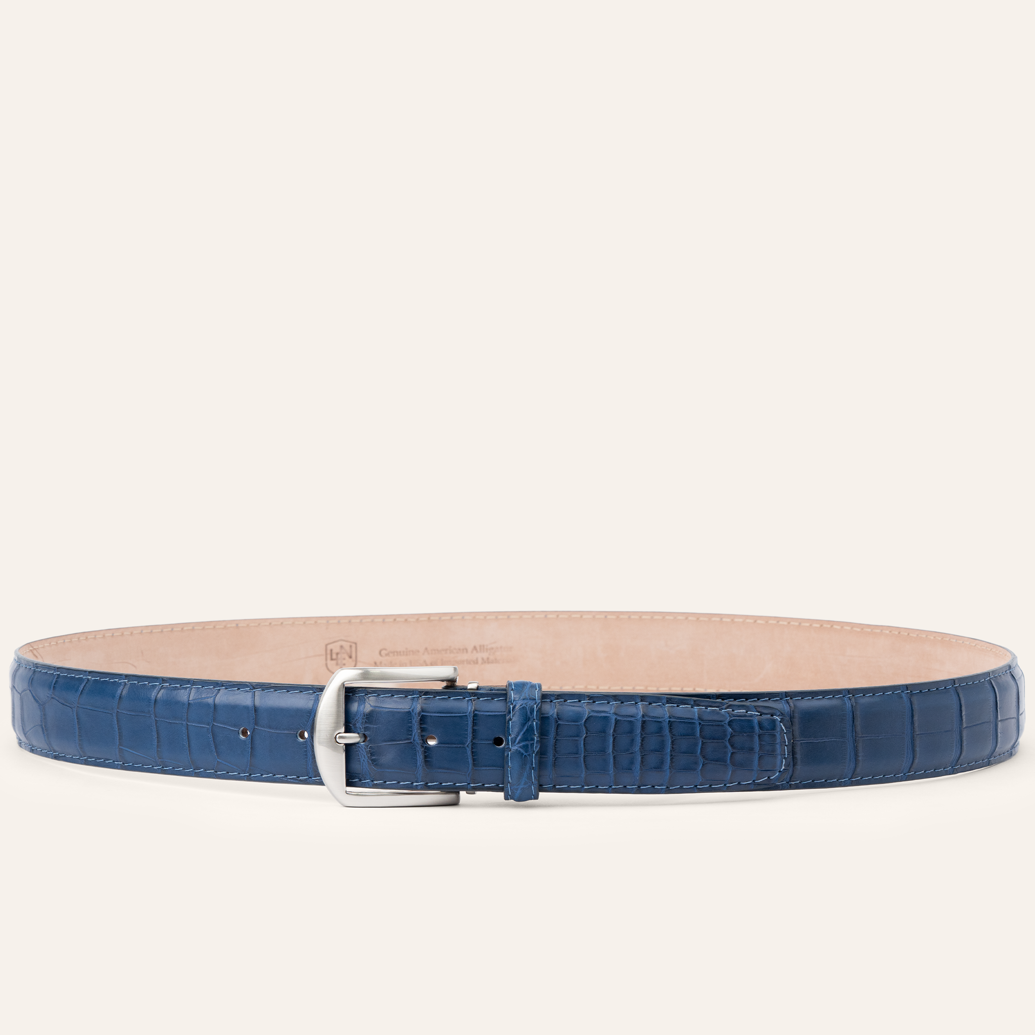 Matte American Alligator - New Blue