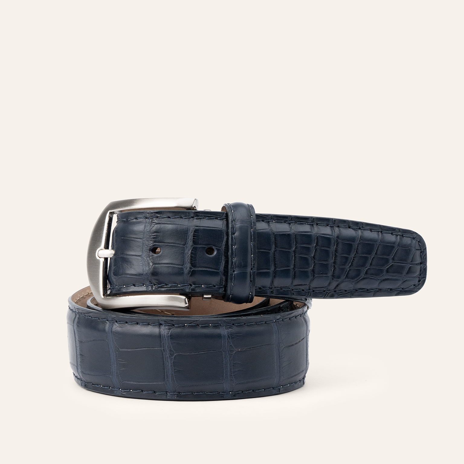 Matte American Alligator - Navy 40MM