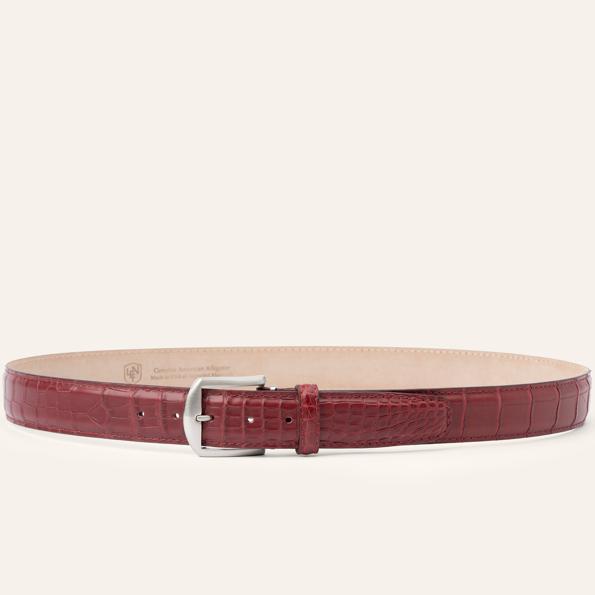 Matte American Alligator - Oxblood