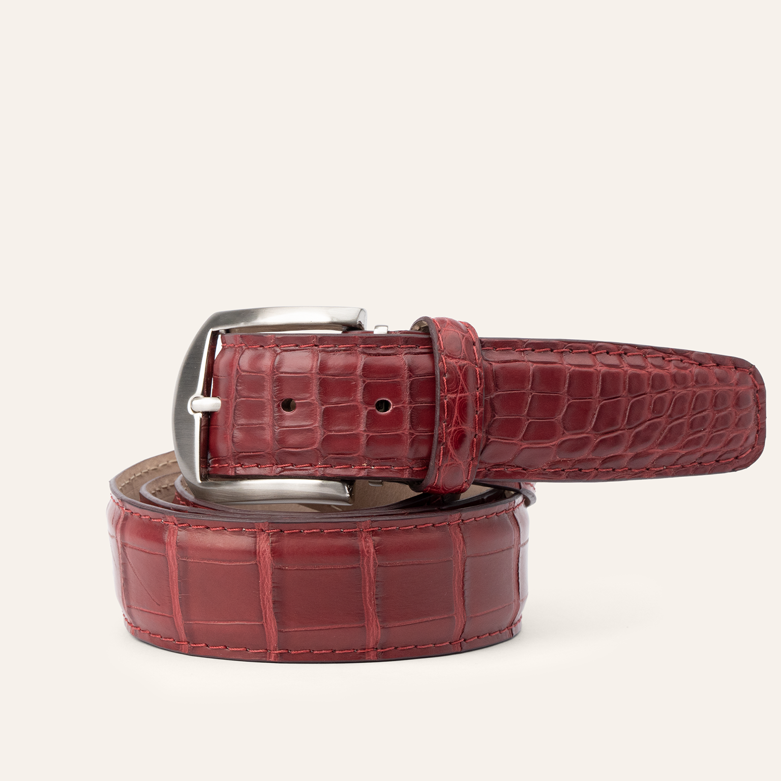Matte American Alligator - Oxblood