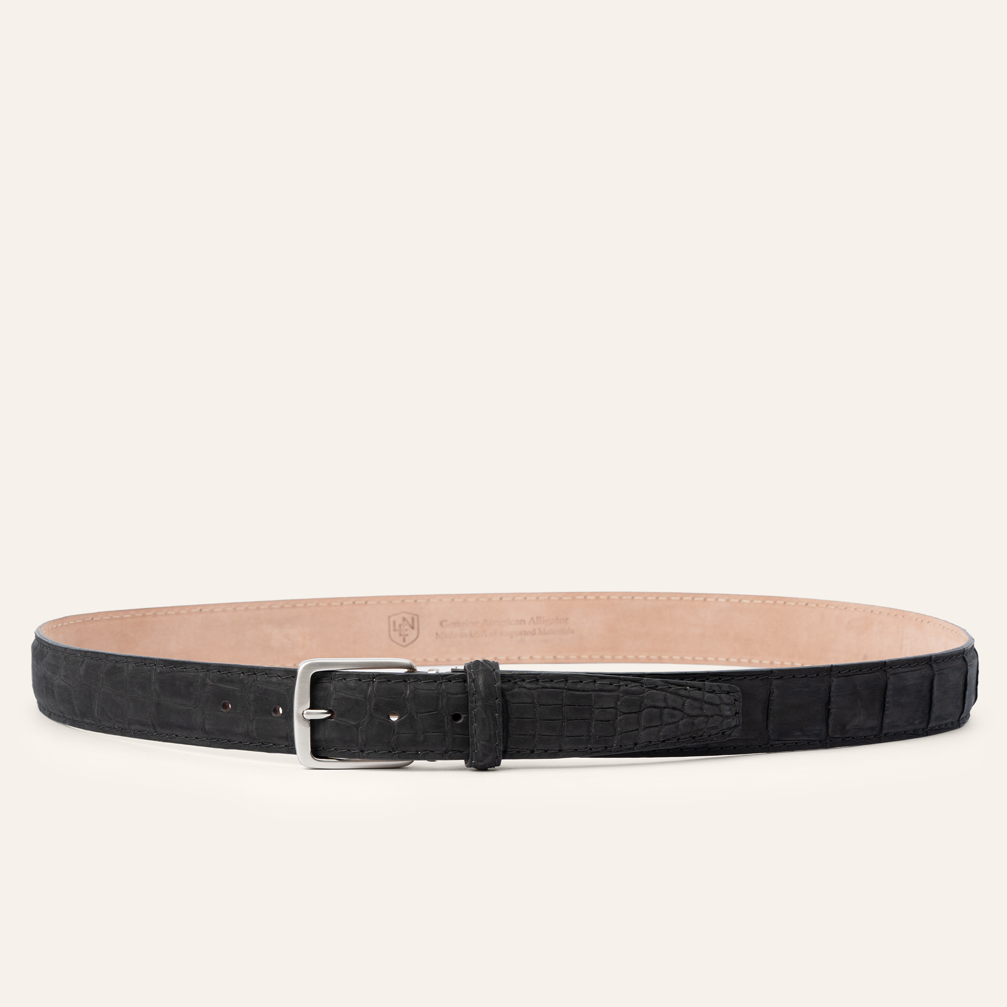 Buffed American Alligator - Black 35mm