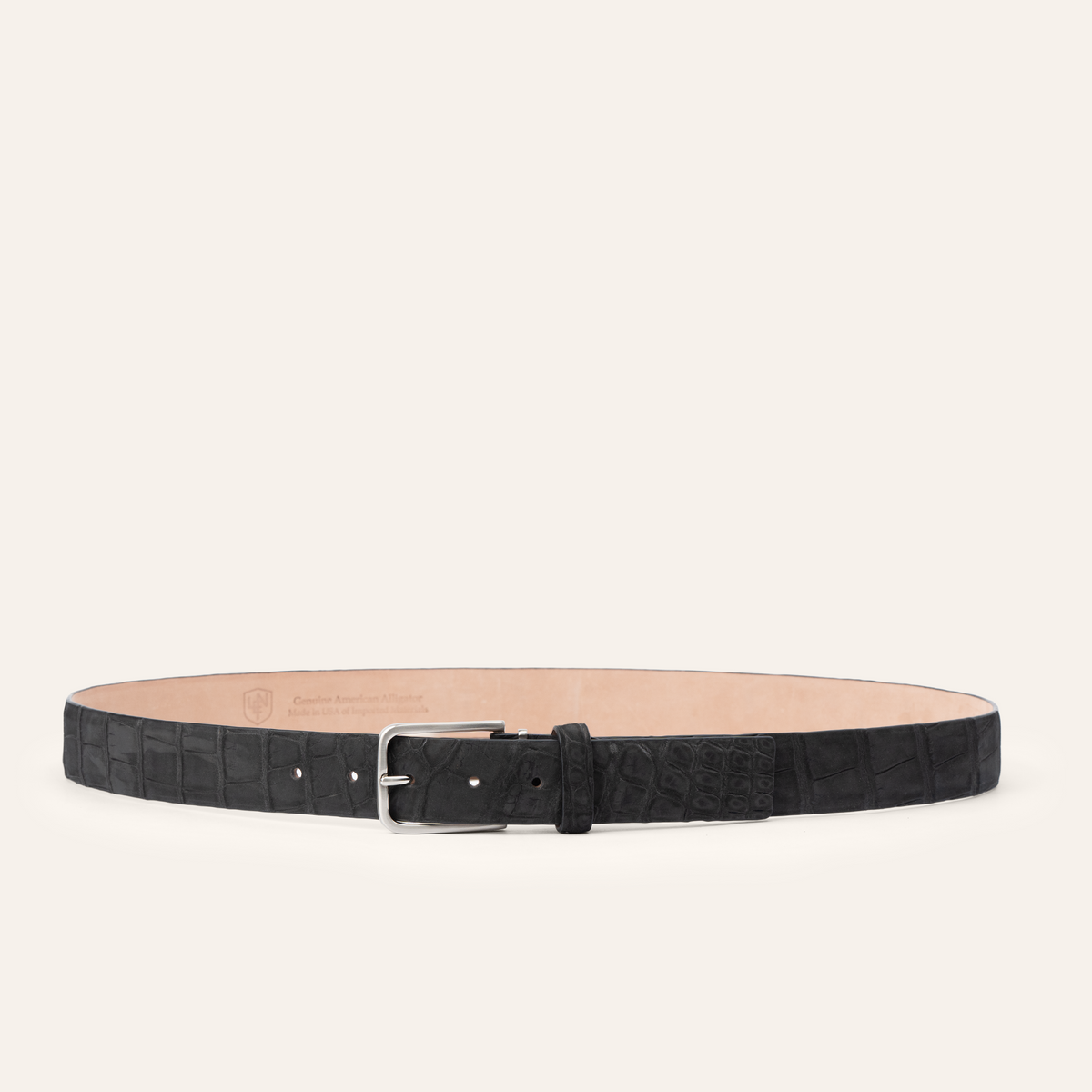 Buffed American Alligator - Black 35mm